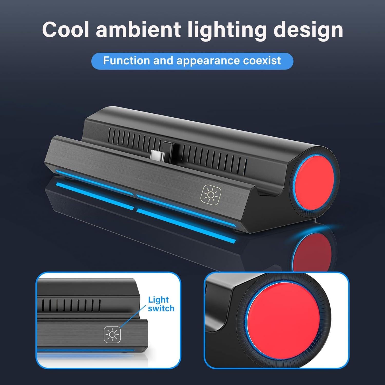 Dock portátil para Nintendo Switch Rapell 6 en 1 HDMI USB