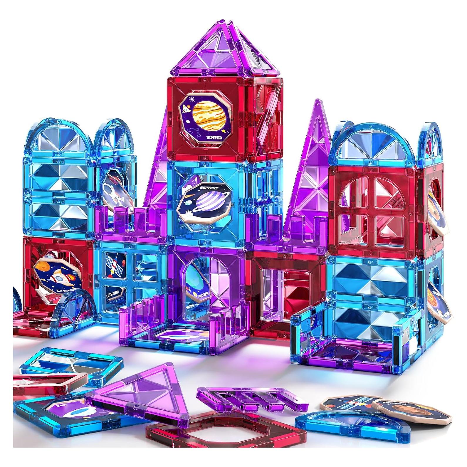 Juego de Construcción Magnético 80 Piezas MSKOLER para Niños 3+