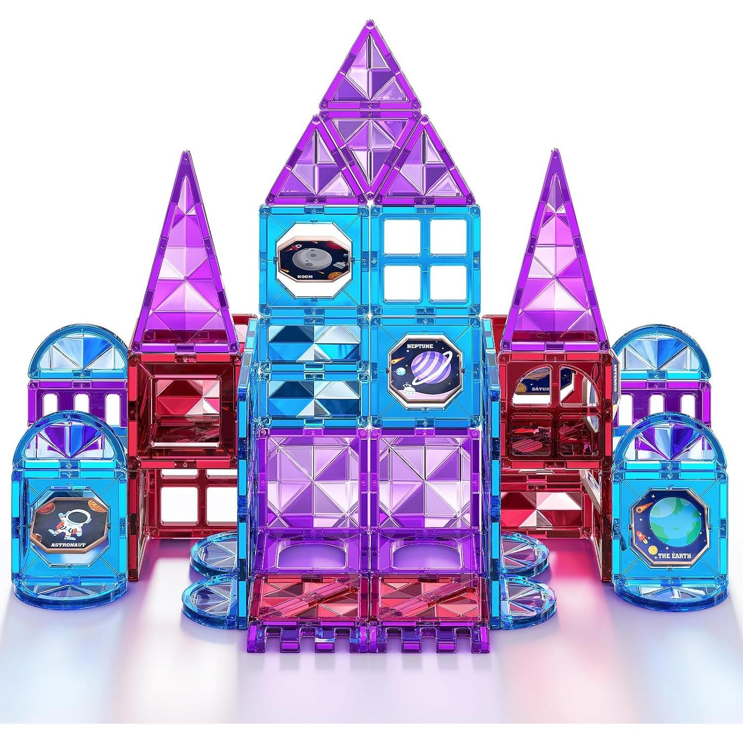 Juego de Construcción Magnético 80 Piezas MSKOLER para Niños 3+