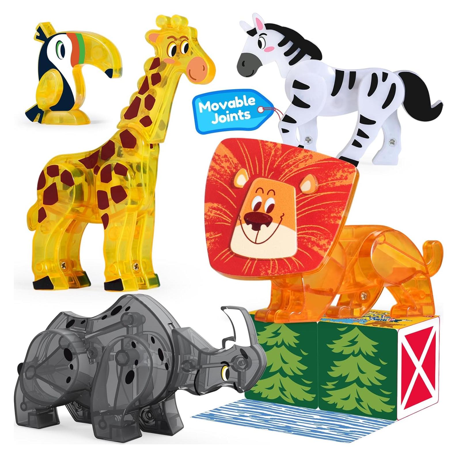 Juguetes Magnéticos de Animales de Safari Oriate - 5 Piezas