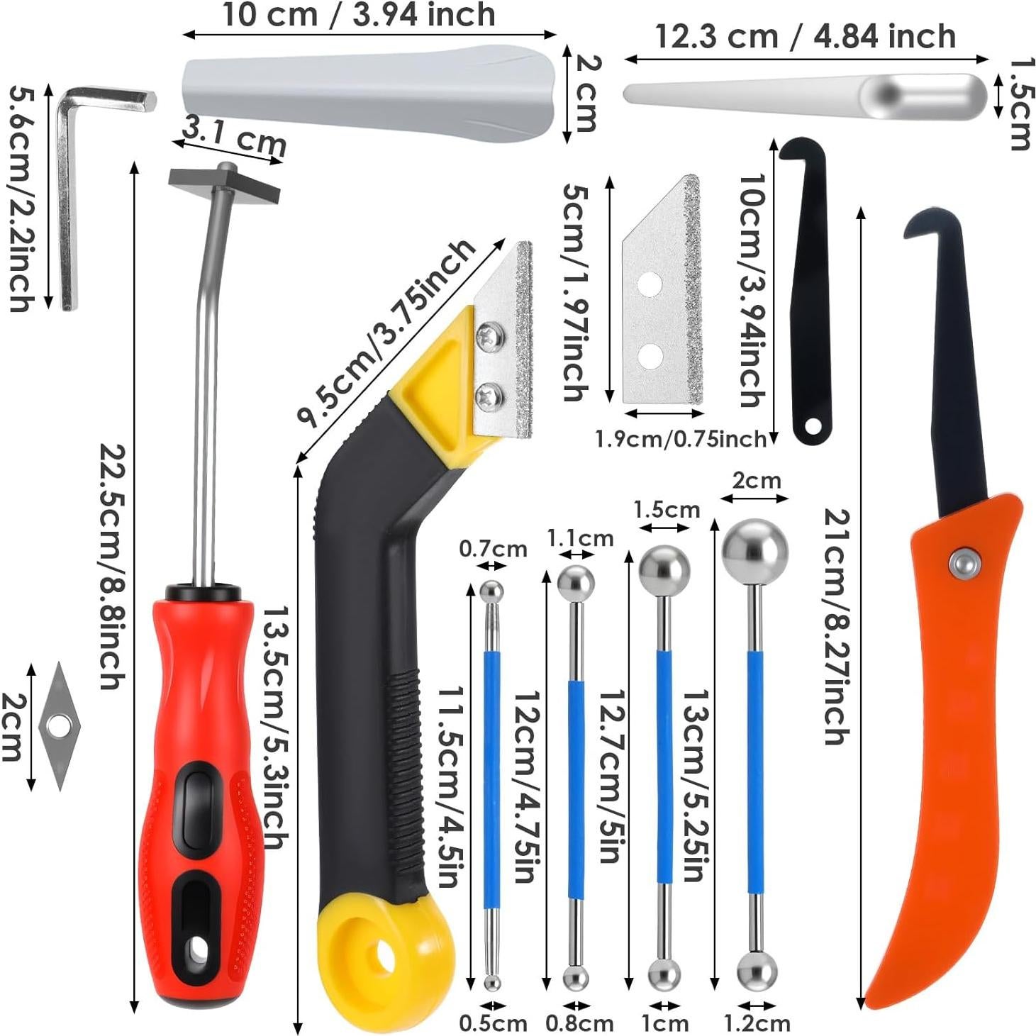 Kit de Herramientas para Remoción de Lechada 25 Piezas Pafeooui