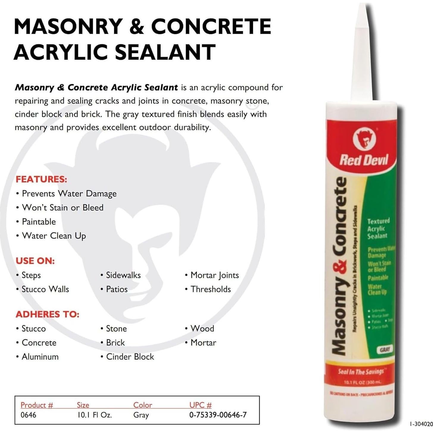 Reparación de Concreto y Mortero Red Devil 0646 - Paquete de 2