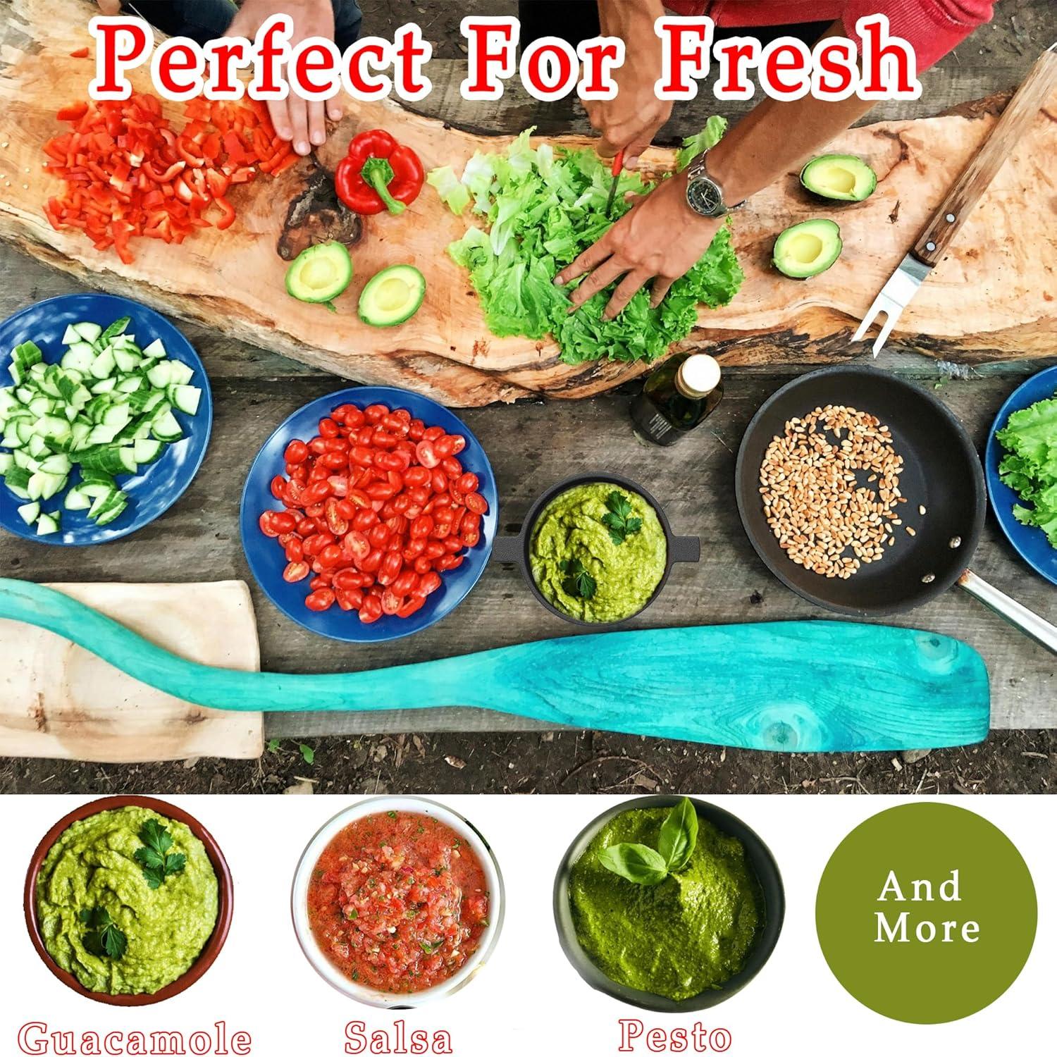 Juego de Mortero y Maja de Hierro Fundido UKENEM 3 Piezas