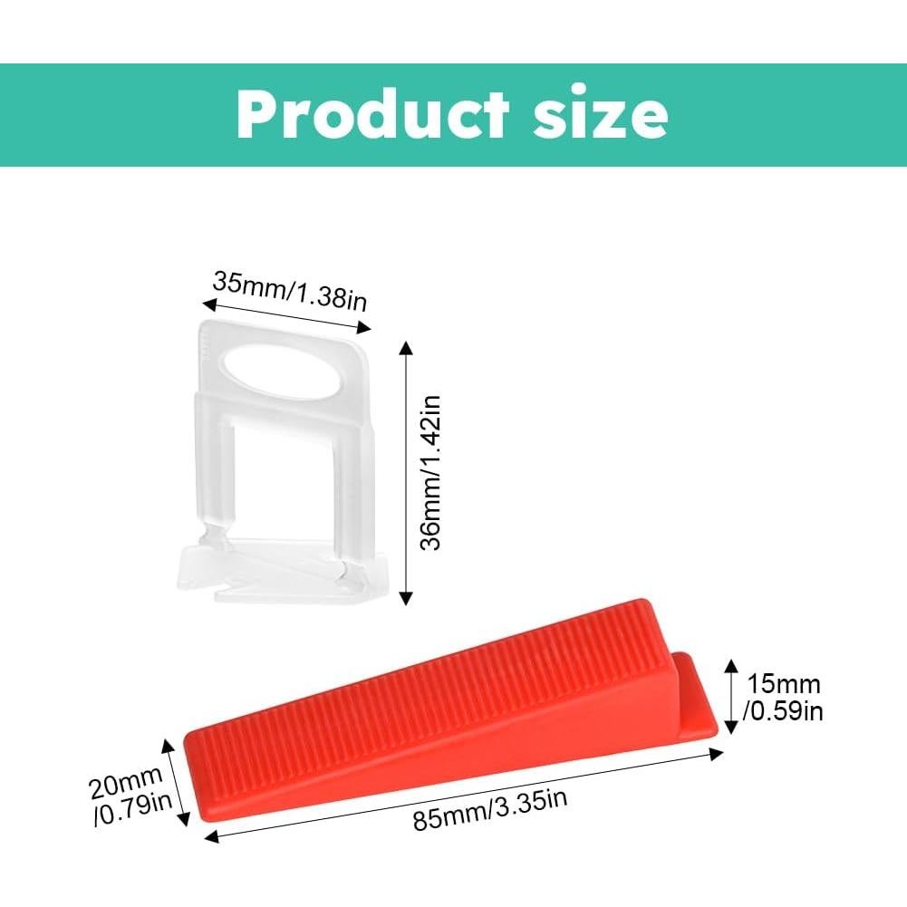 Kit de Nivelación de Azulejos 300pcs Espaciadores + 100 Cuñas