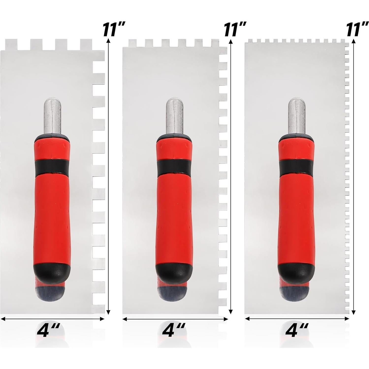 Juego de Paletas de Concreto Peohud - 3 Piezas con Muescas