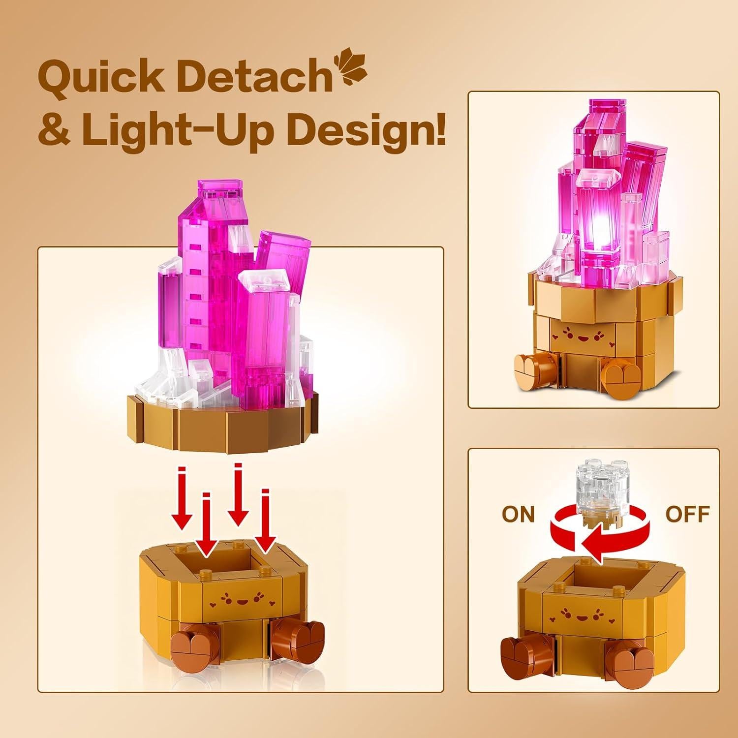 Set de Construcción de Cristales Minerales CUBIMANA 1170PCS