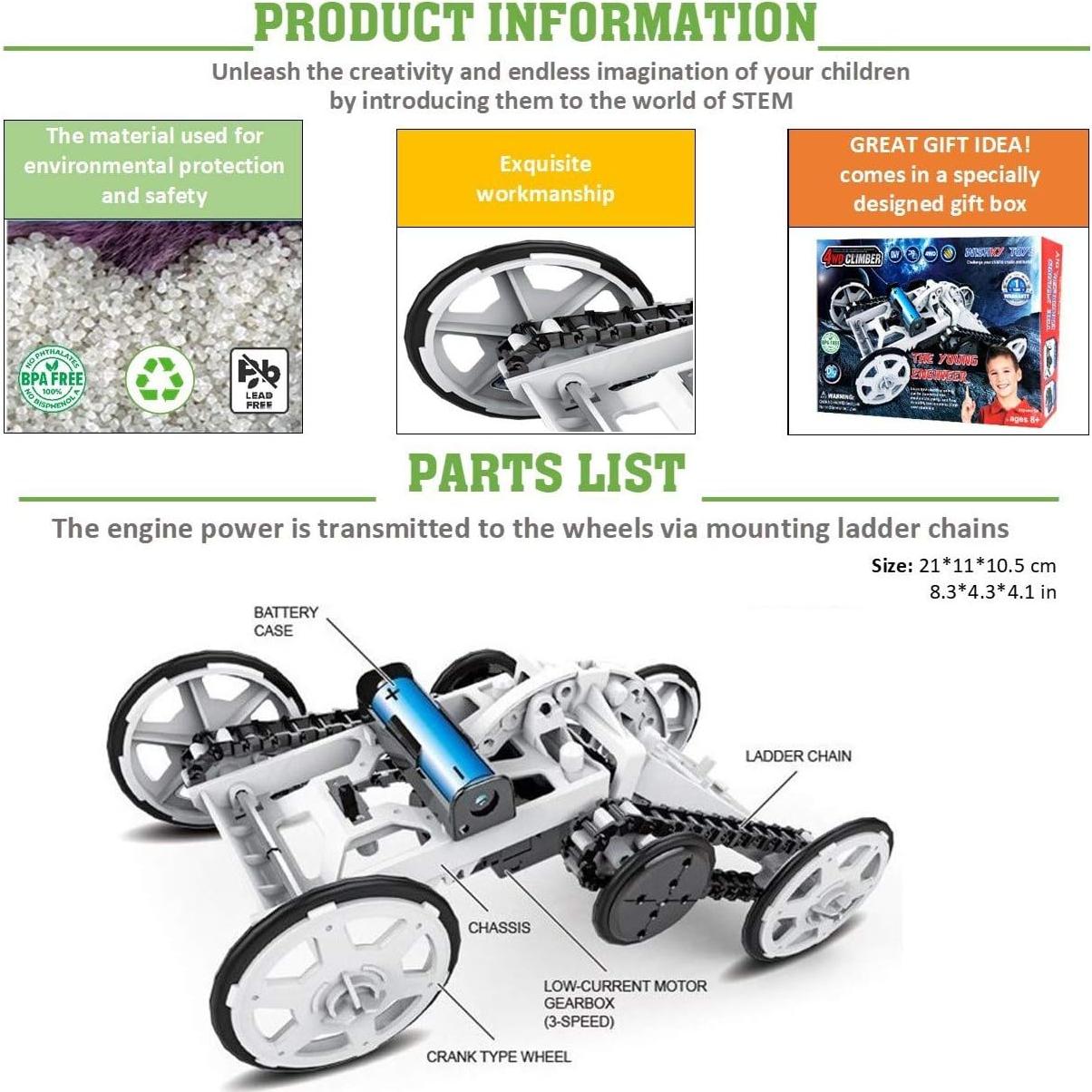 Kit de Ciencia Juguetes STEM Wishky para Niños 8-12 Años