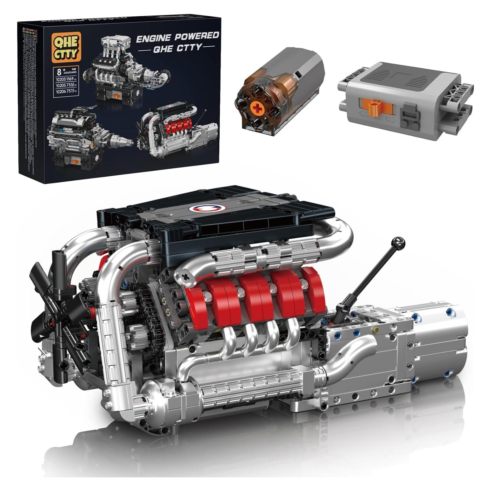 Kit de Construcción Motor V8 QHECTTY 1169 Piezas STEM