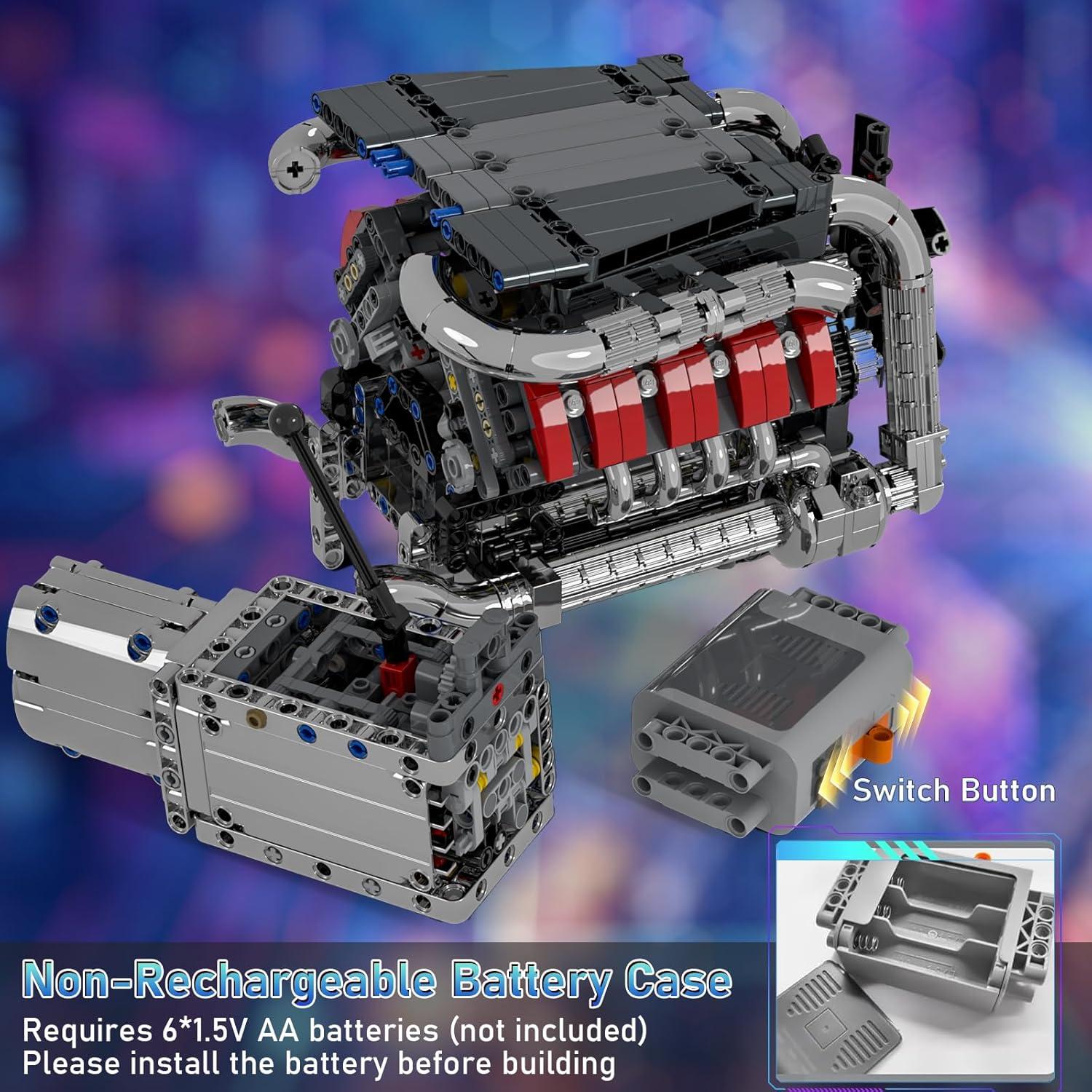 Kit de Construcción Motor V8 QHECTTY 1169 Piezas STEM