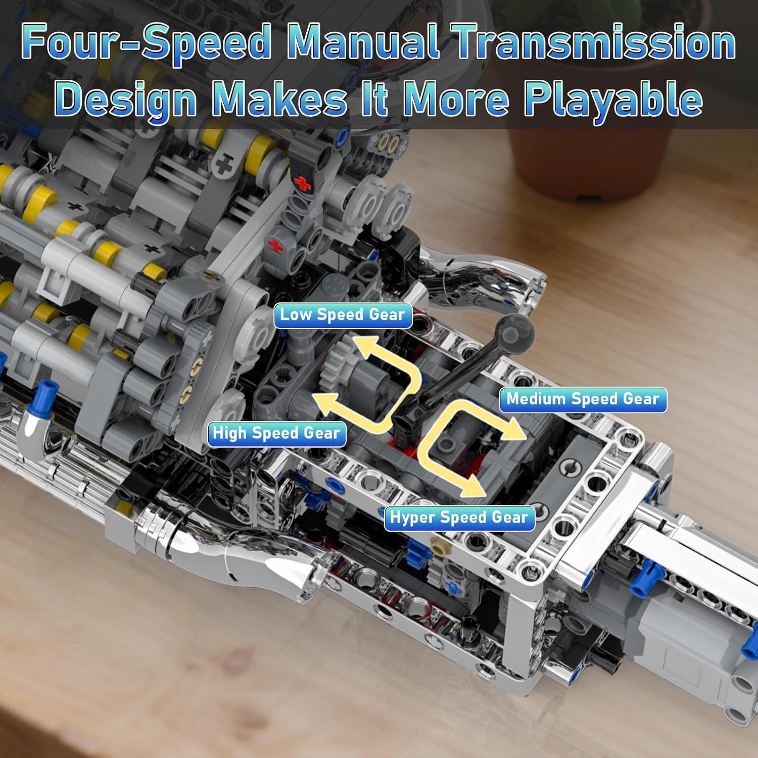 Kit de Construcción Motor V8 QHECTTY 1169 Piezas STEM