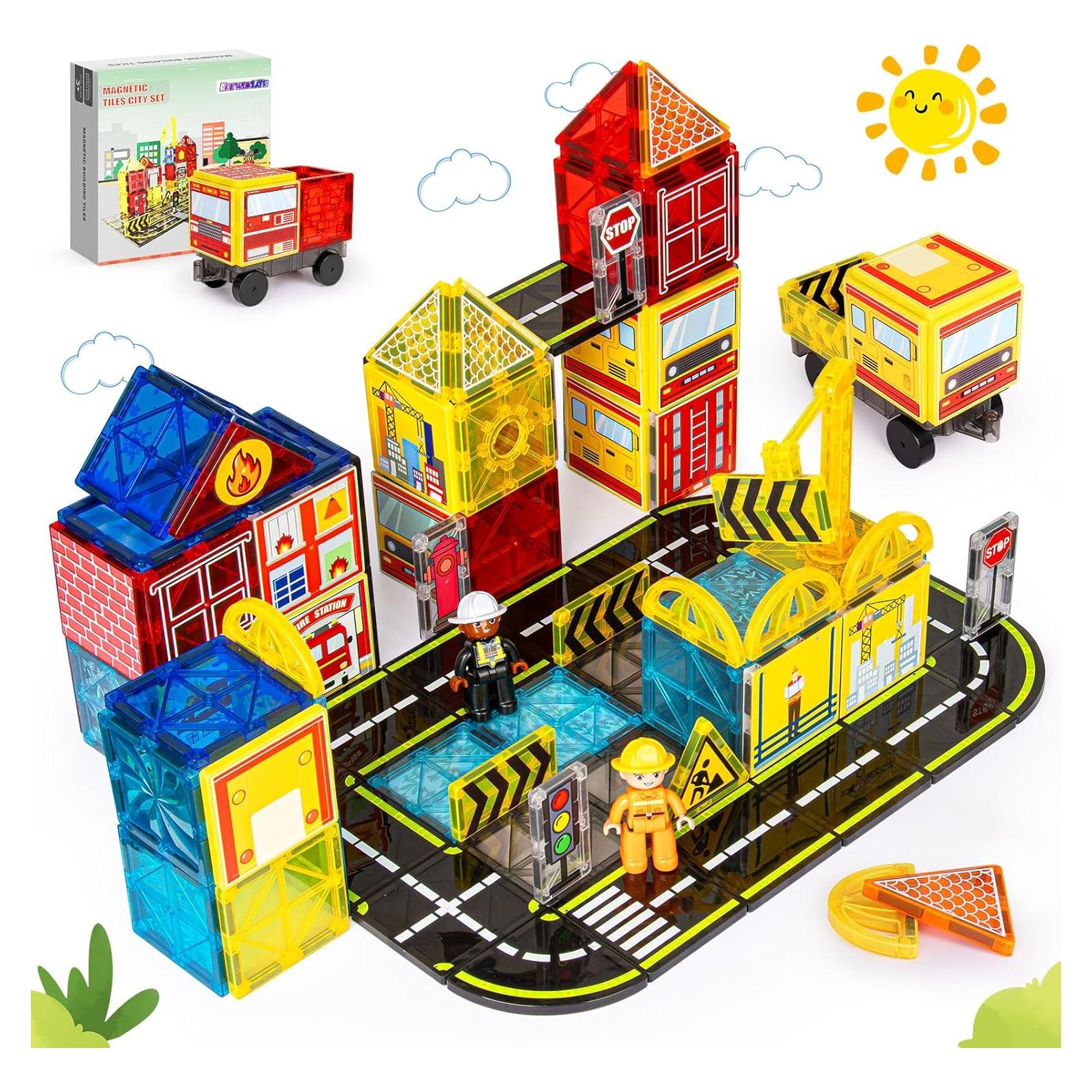 Juego de Piezas Magnéticas de Carretera HarworLife 20 Piezas