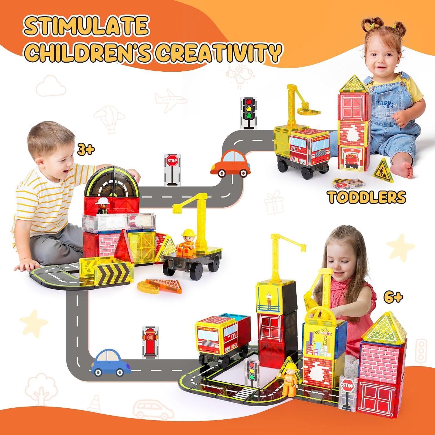 Juego de Piezas Magnéticas de Carretera HarworLife 20 Piezas