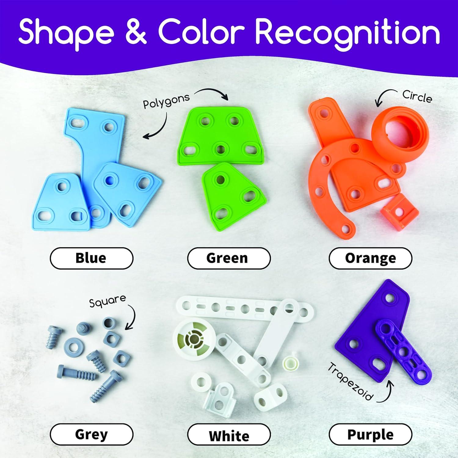 Juego de Construcción Play Brainy 132 Piezas 5-en-1 STEM