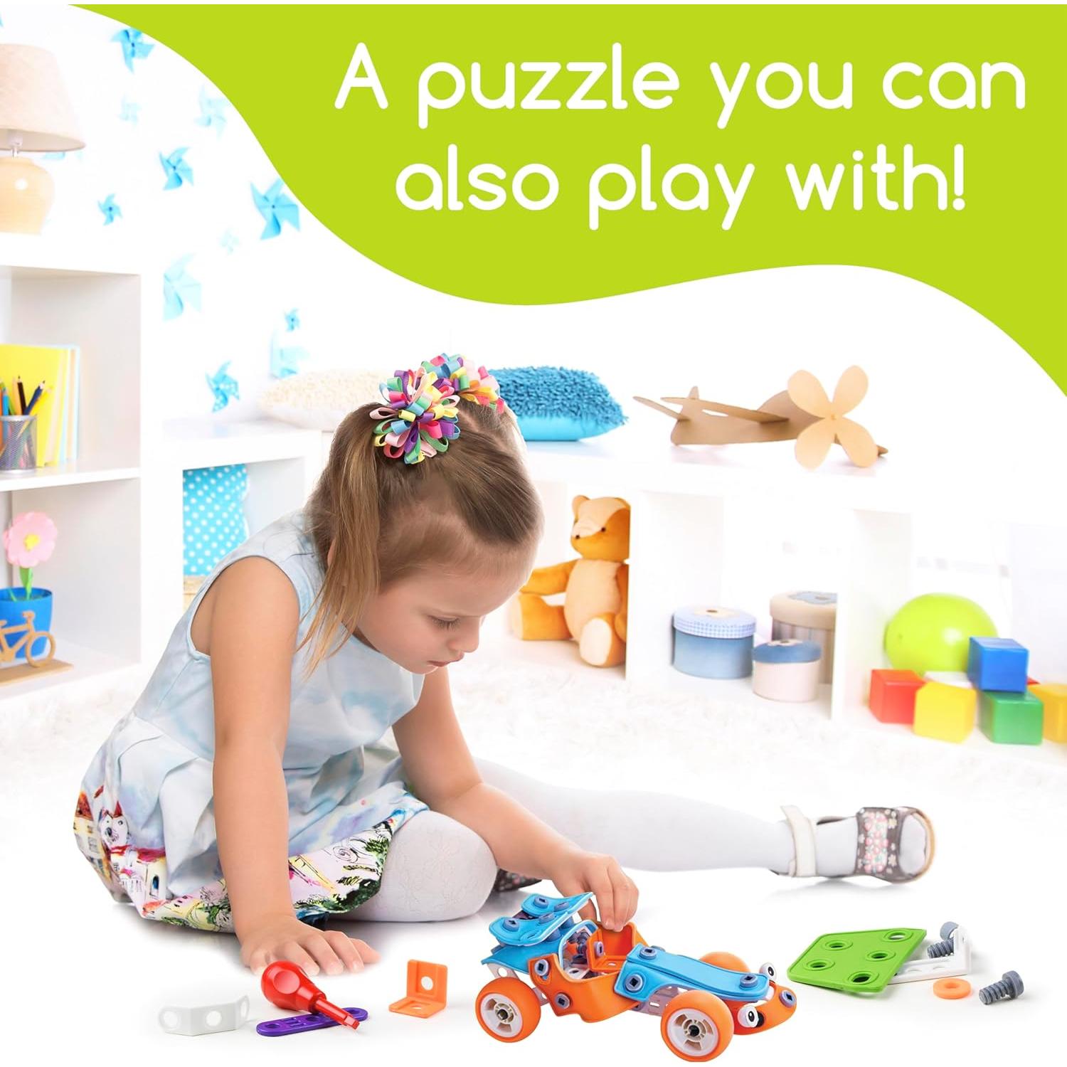 Juego de Construcción Play Brainy 132 Piezas 5-en-1 STEM