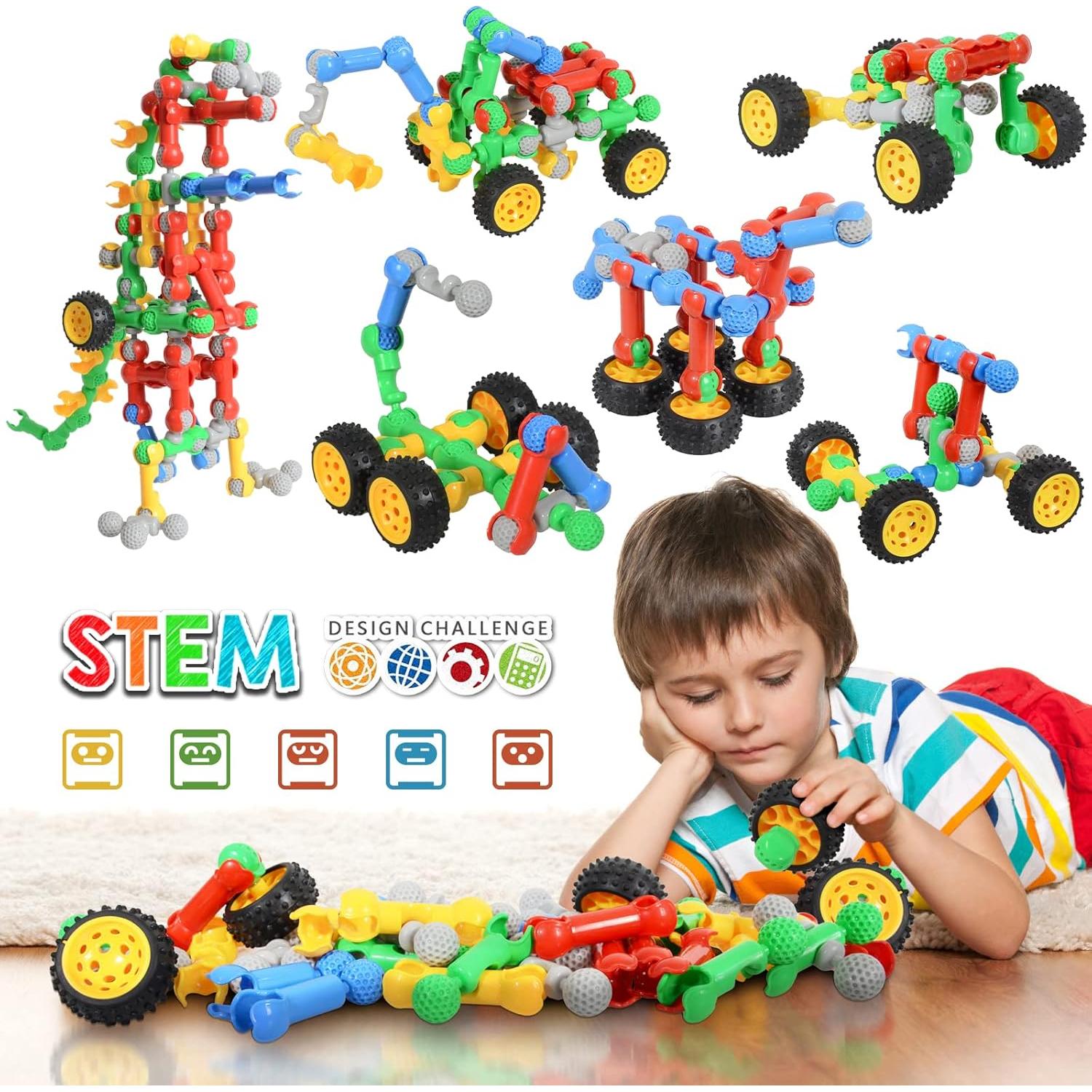 Conjunto de Bloques Conectores ZoZoplay 160 Pcs STEM