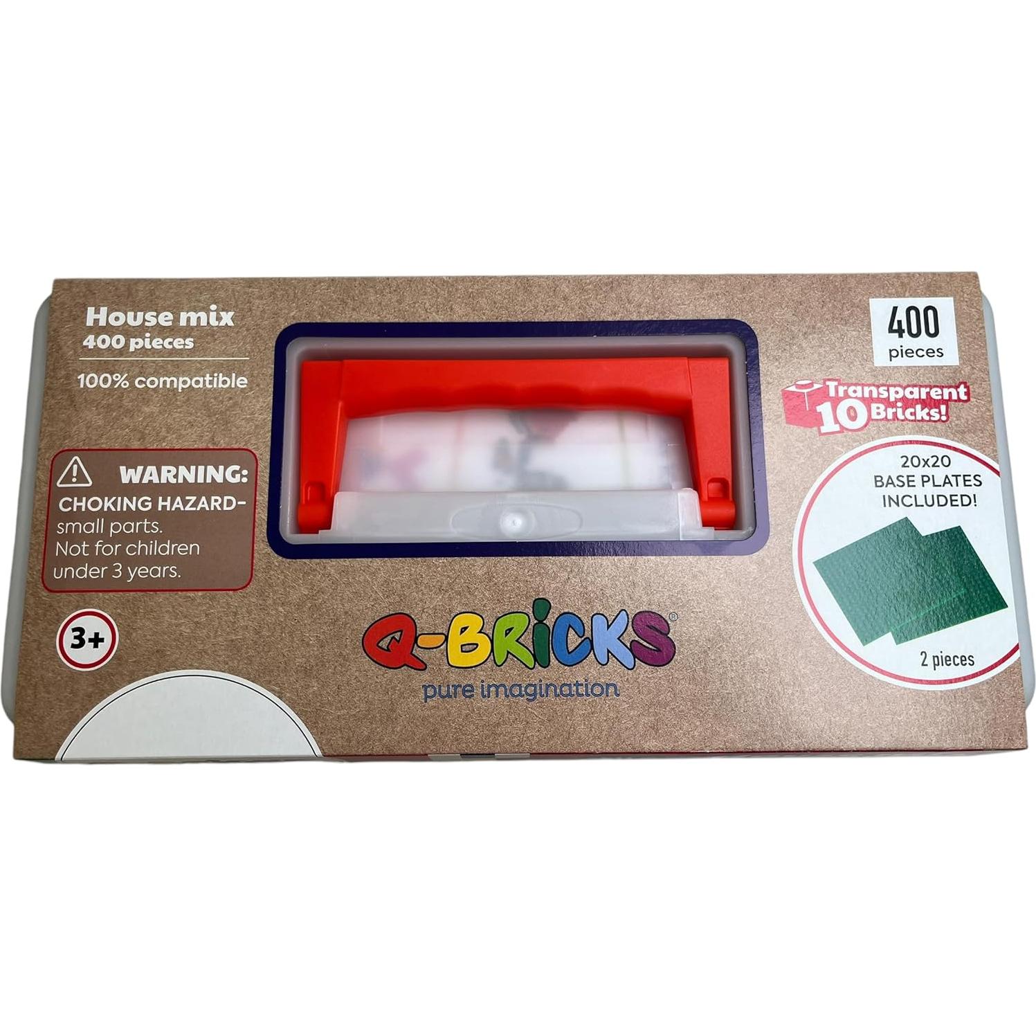 Juego de Construcción Q-BRICKS 400 Piezas - 19 Formas y 8 Colores