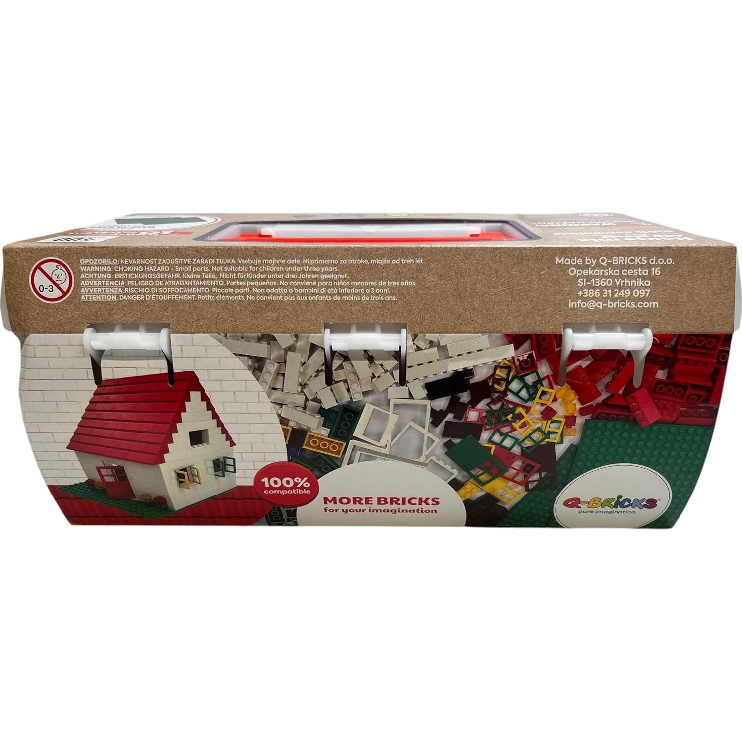 Juego de Construcción Q-BRICKS 400 Piezas - 19 Formas y 8 Colores