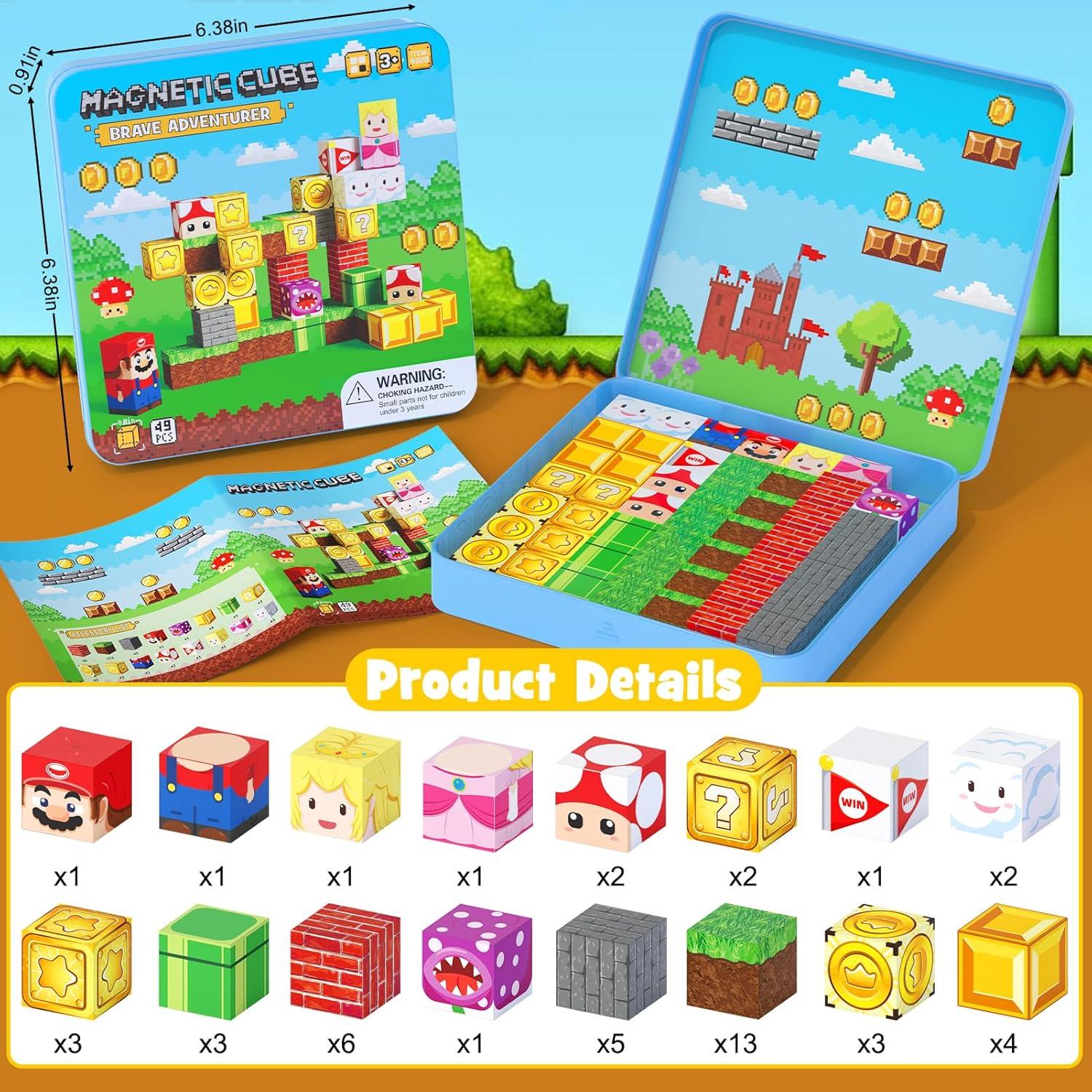 Set de Juguetes Magnéticos de Construcción Hunloot 49PCS