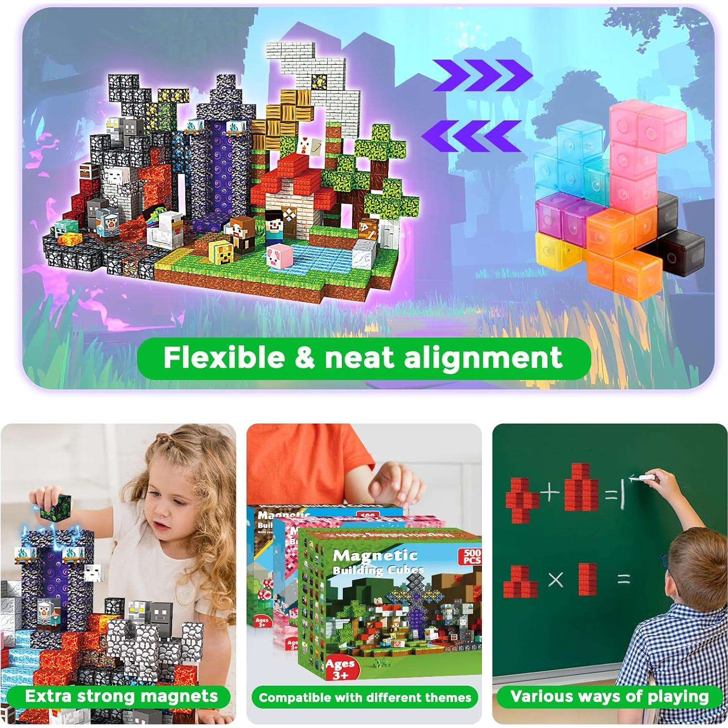 500 Cubos Magnéticos 2.03 cm Magneverse - Juguetes para Niños 3+