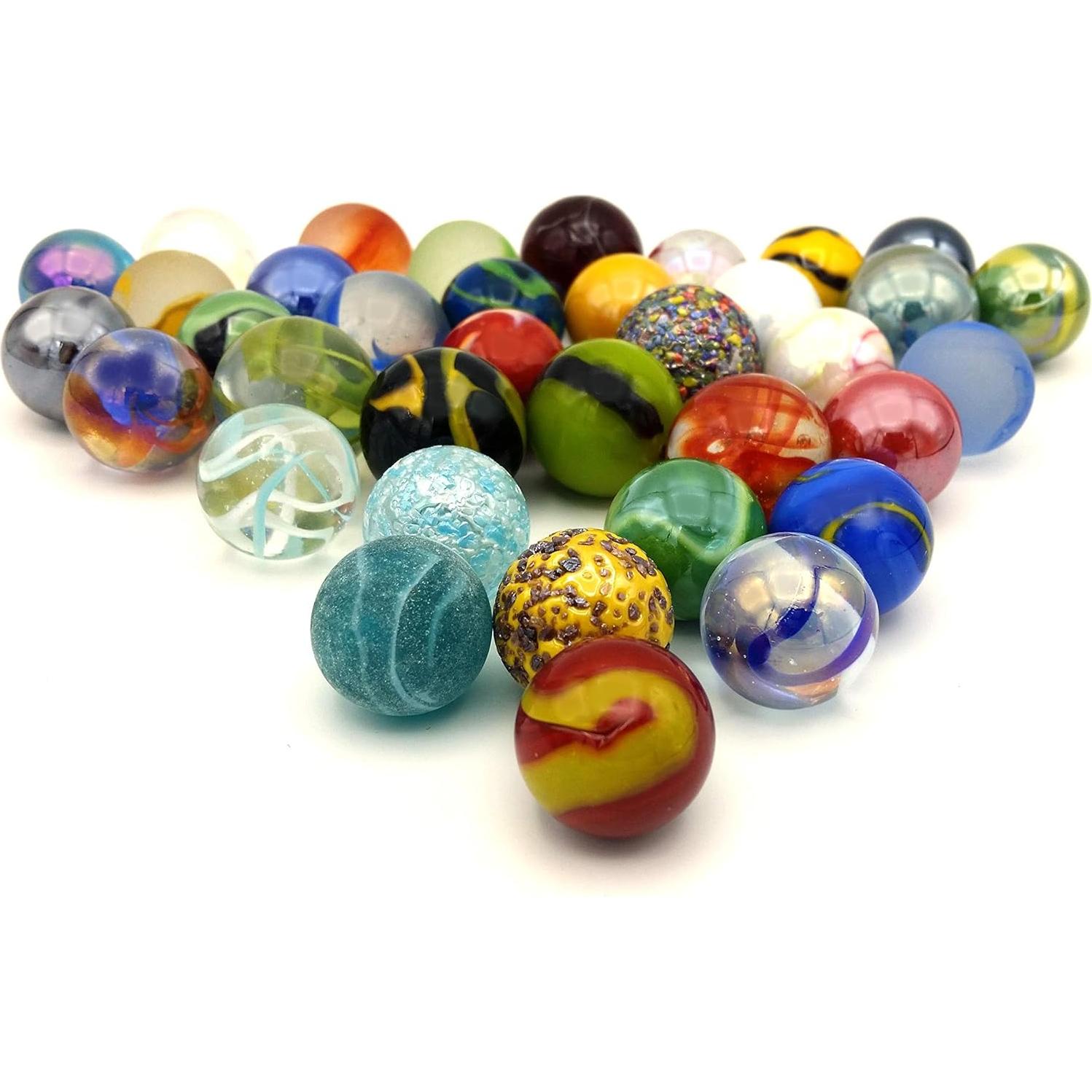 Set de 50 Canicas de Vidrio Naturesroom - 2.54 cm - Colores Variados