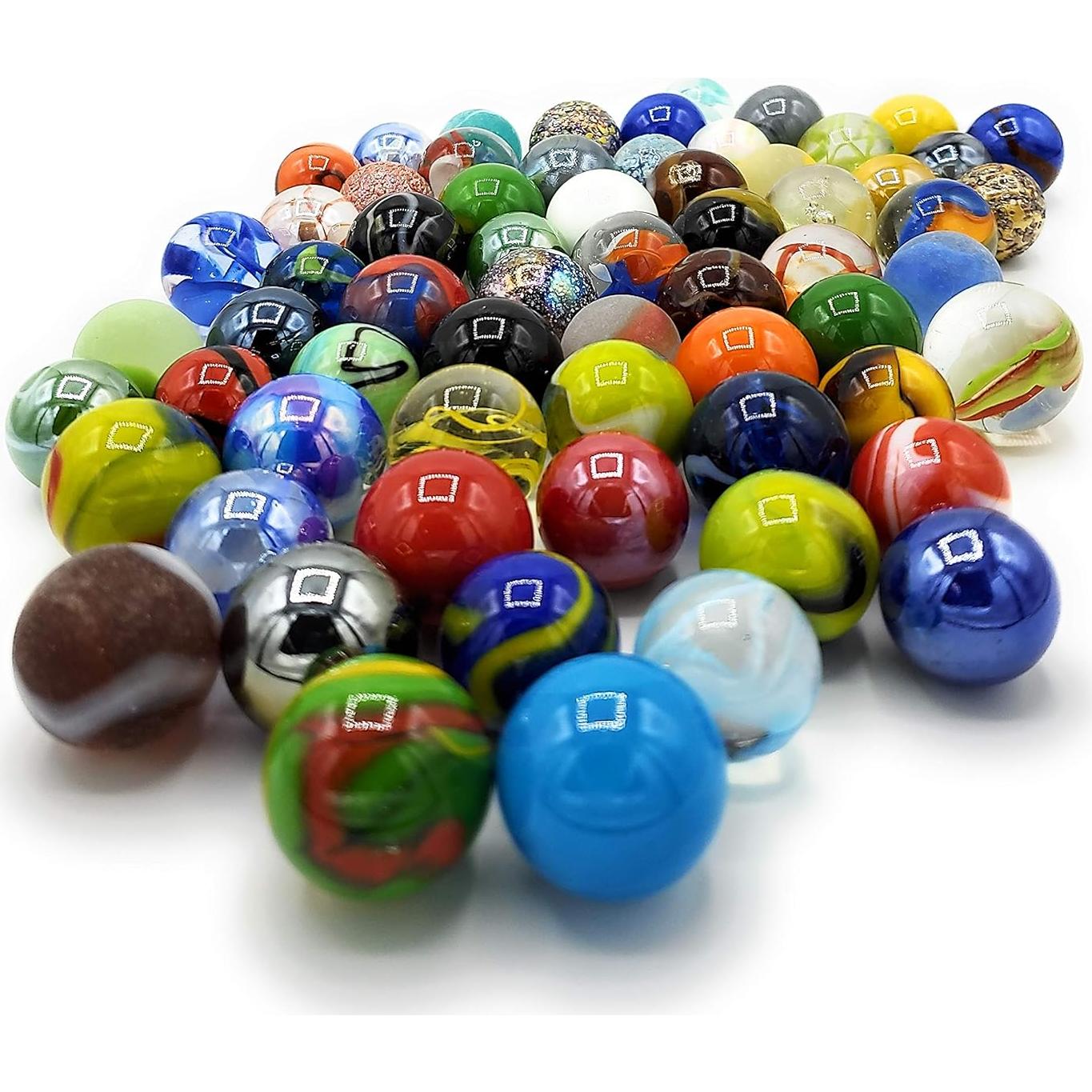 Set de 50 Canicas de Vidrio Naturesroom - 2.54 cm - Colores Variados