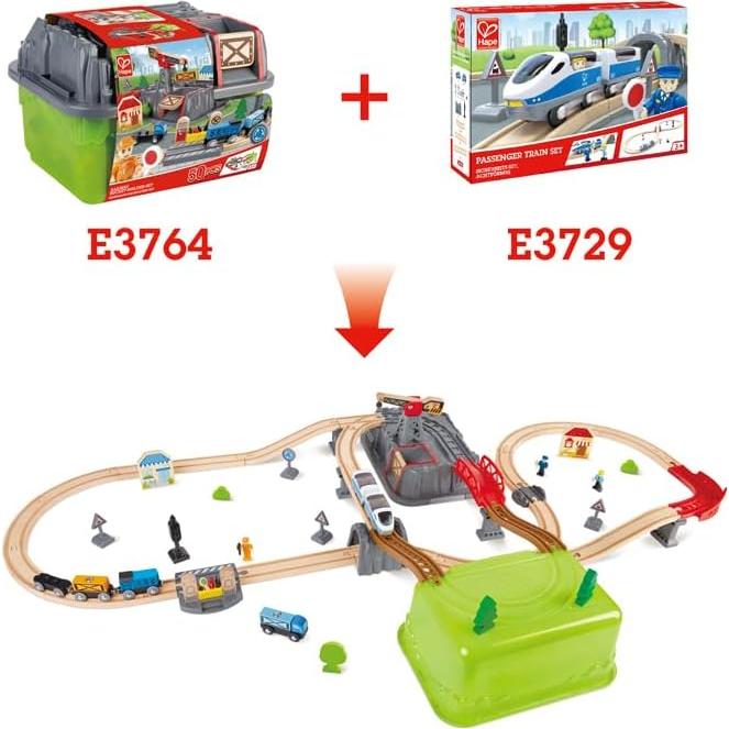Hape Set Constructor de Ferrocarril 50 Piezas para Niños