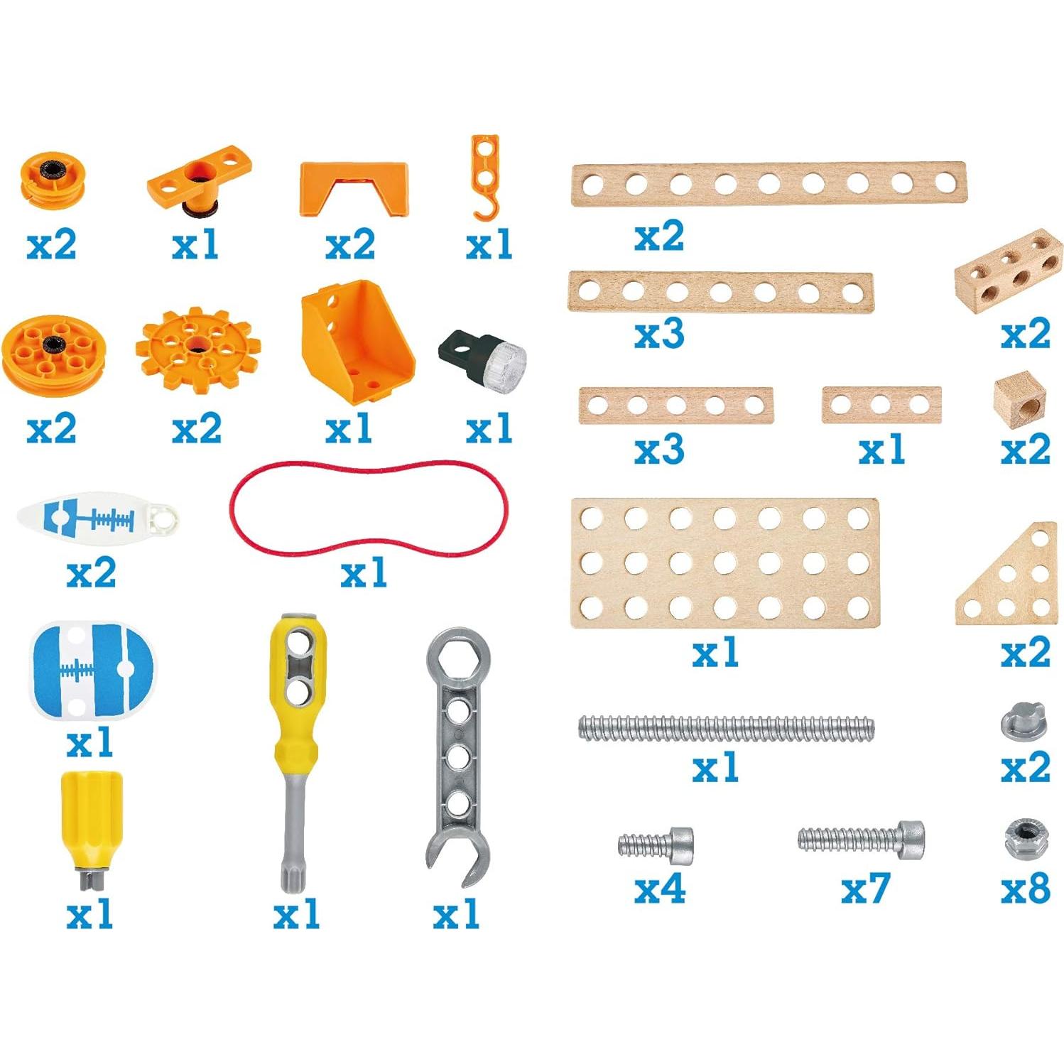 Kit de Experimentos Deluxe Hape 57 Piezas STEAM para Niños 4+