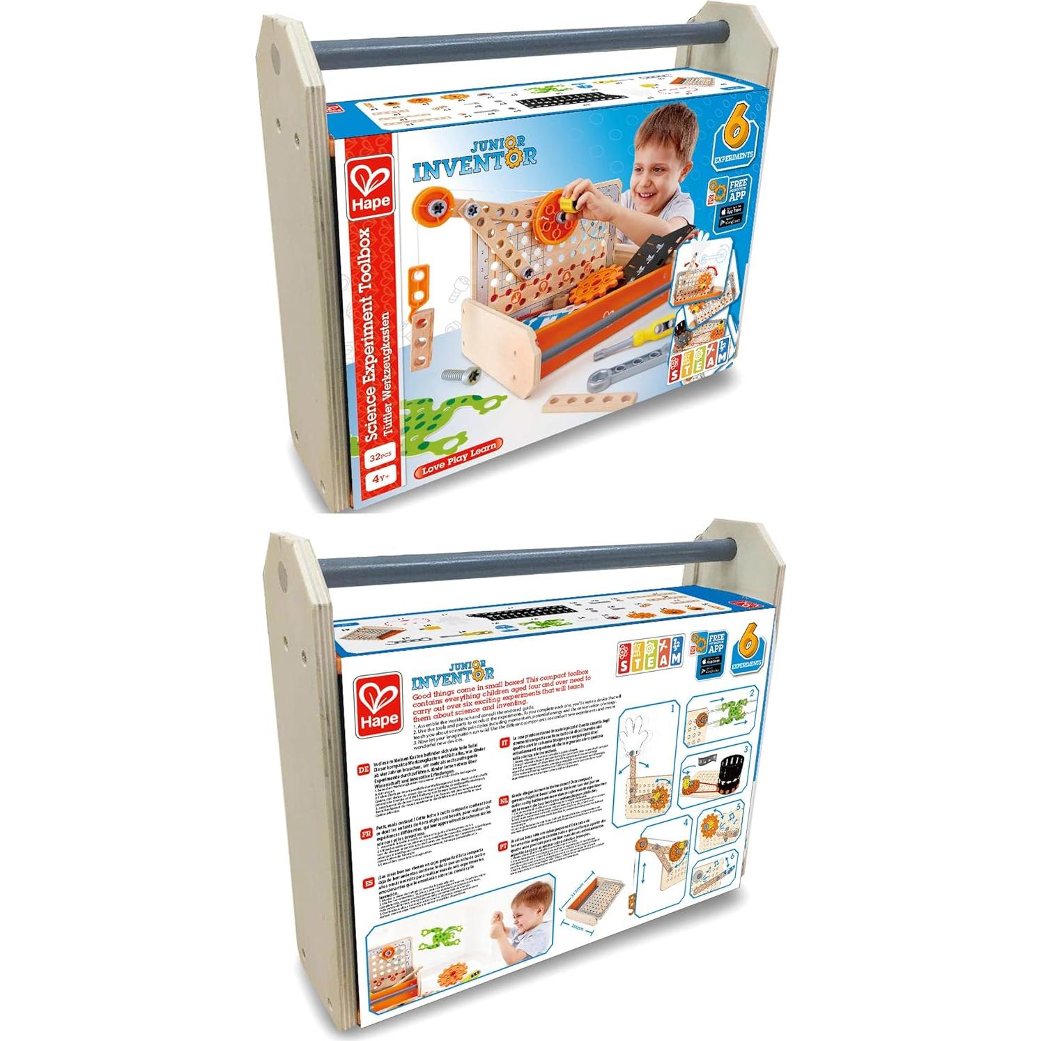 Caja de Herramientas Científicas Hape | Kit de 32 Experimentos