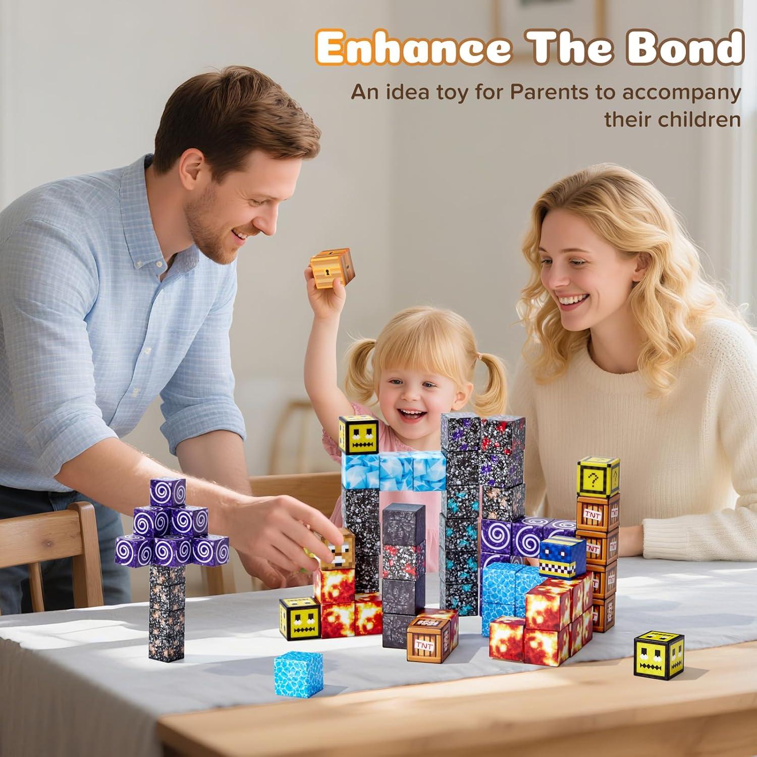 Bloques Magnéticos Doyppe 150 Piezas 1 Pulgada STEM Volcán