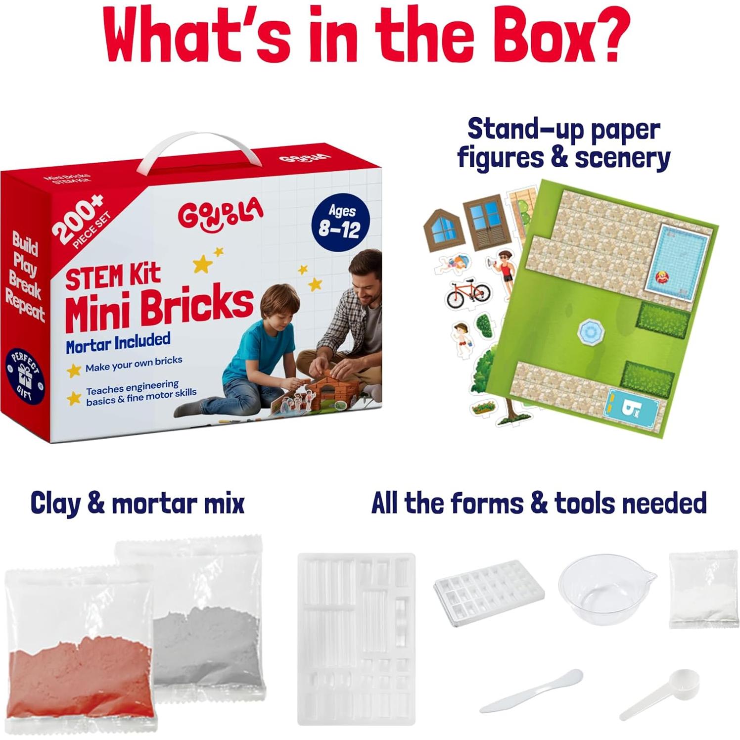 Set de Construcción Mini Ladrillos Góndola - 200 Piezas