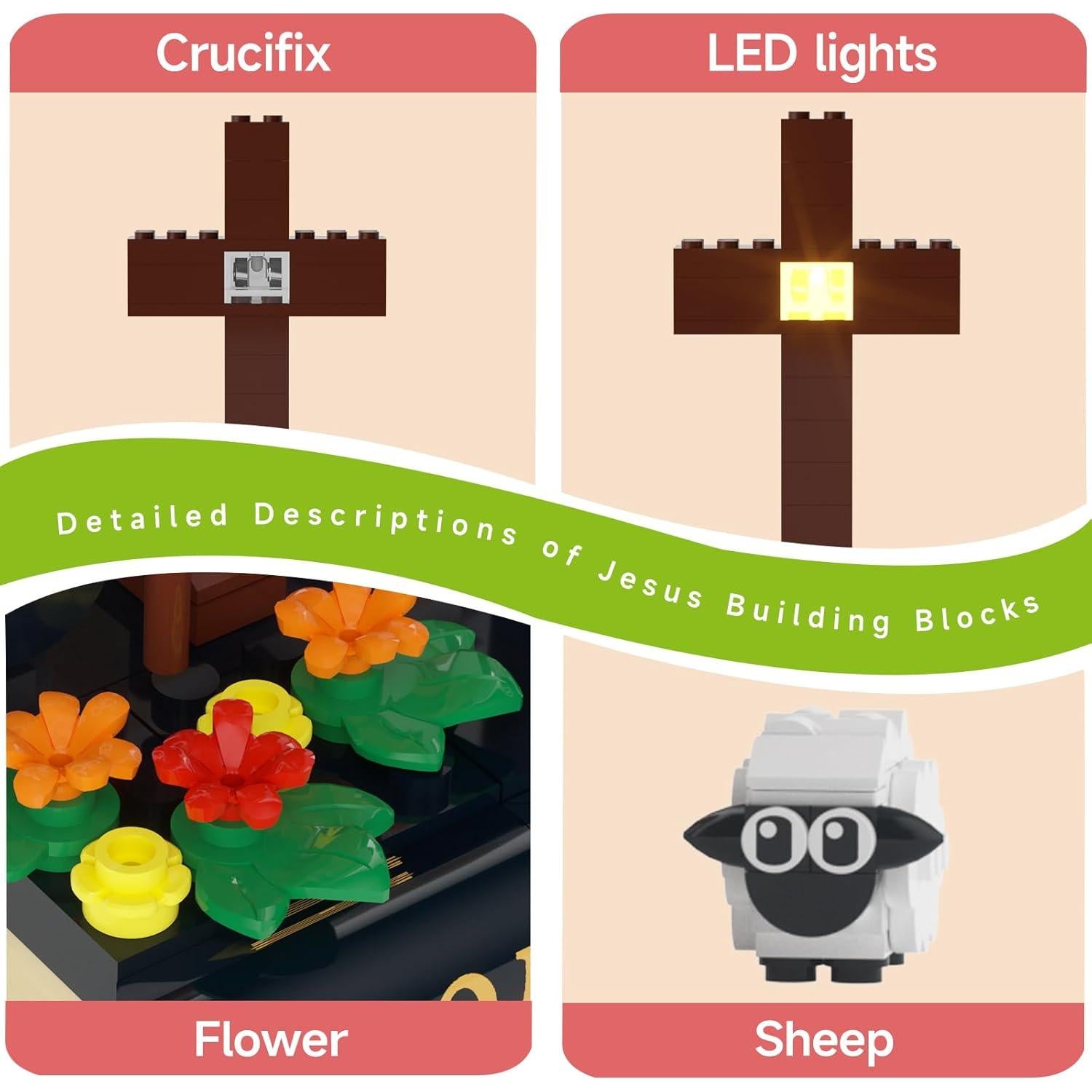 Conjunto de Bloques de Construcción IFAYMOC 338PCS Biblia Sagrada