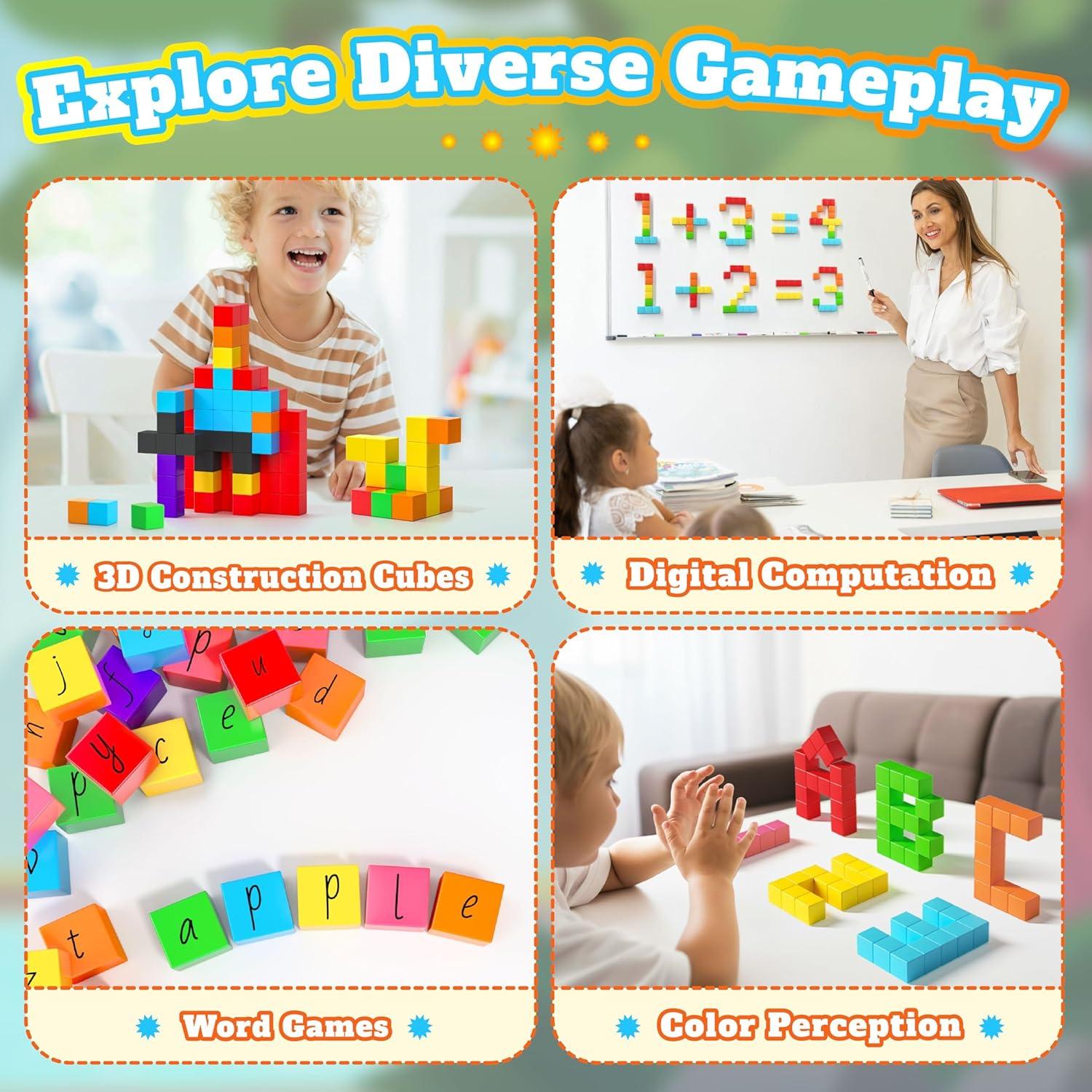 Juego de Bloques Magnéticos Vigorfun 65 Piezas 2.54 cm