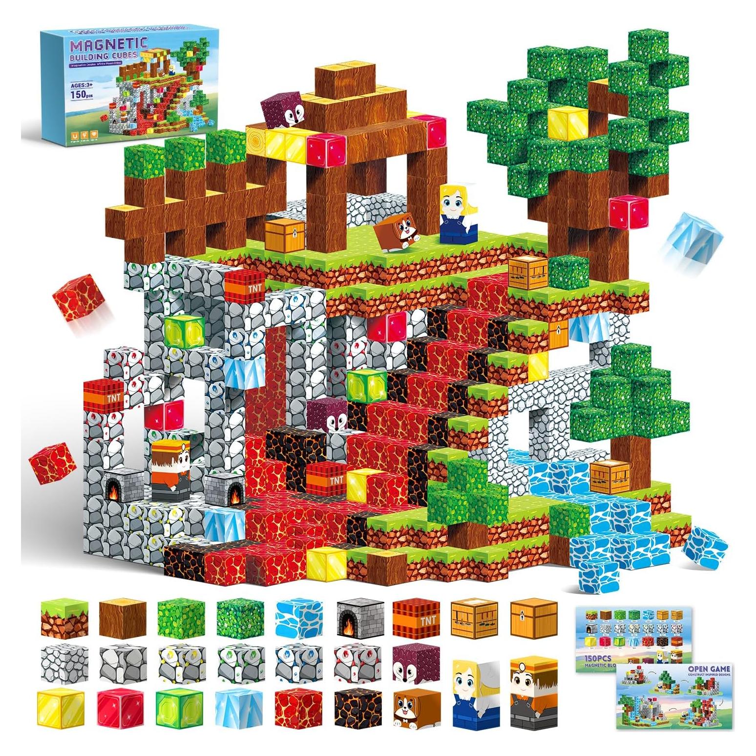 150 Bloques de Construcción Magnéticos Thusine - Juguetes STEM 5.16 cm