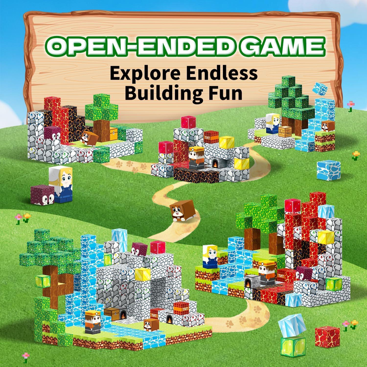 150 Bloques de Construcción Magnéticos Thusine - Juguetes STEM 5.16 cm