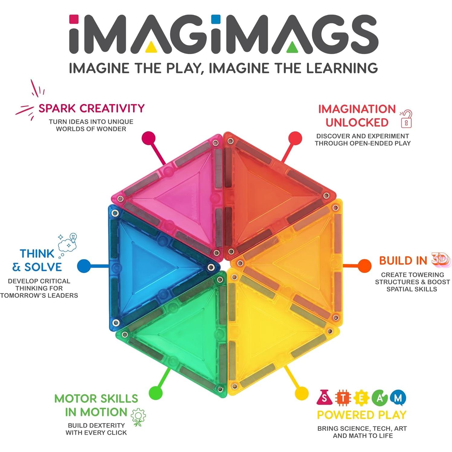 Set de Azulejos Magnéticos Imagimags 18 Piezas para Niños 5+