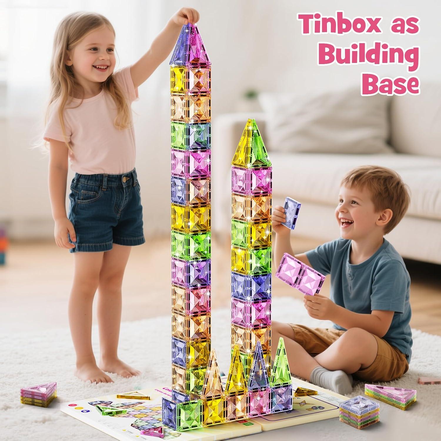 Azulejos Magnéticos Grandes STEM Match 60PCS para Niños 3-8 Años