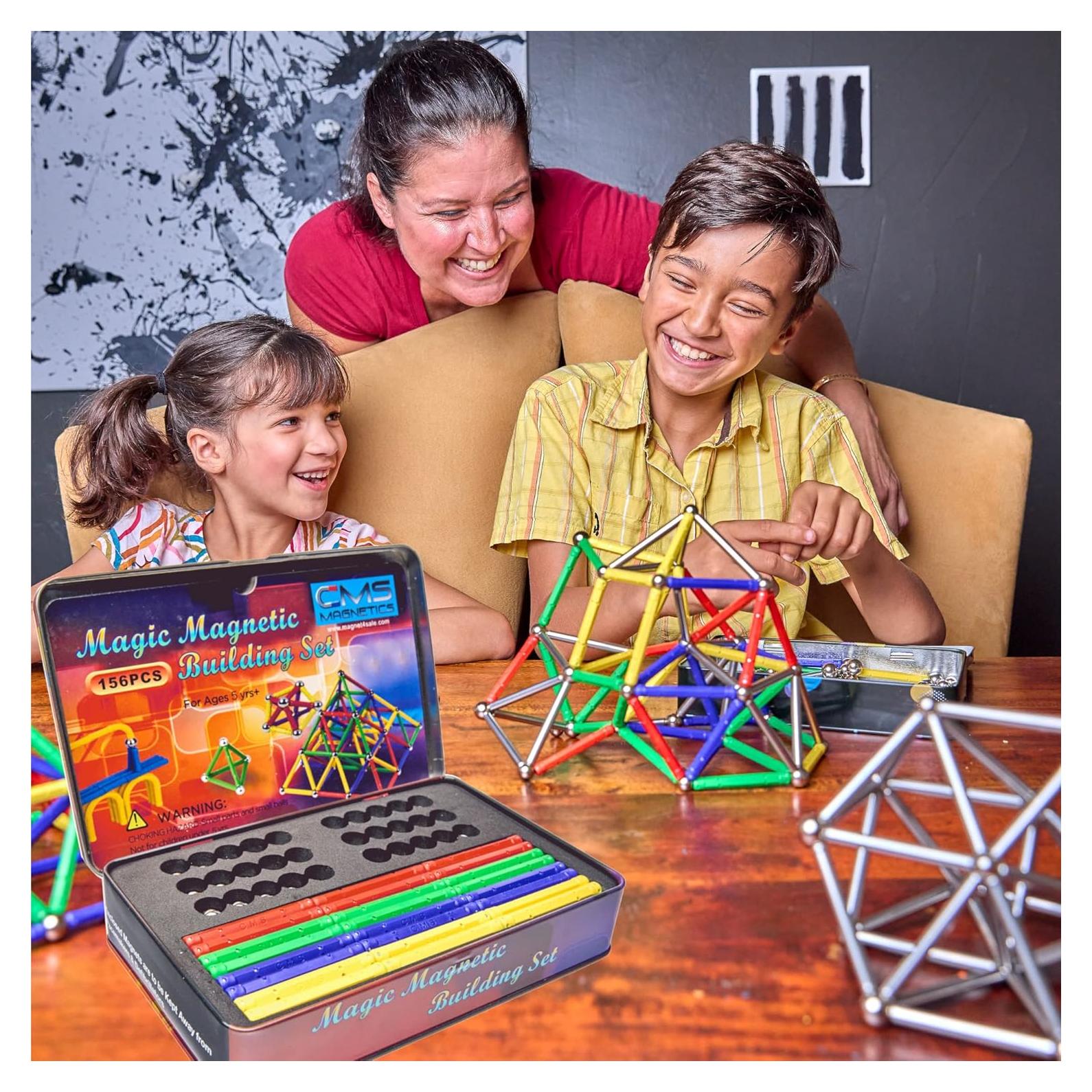 Juego de Construcción Magnética CMS Magnetics 156 Piezas