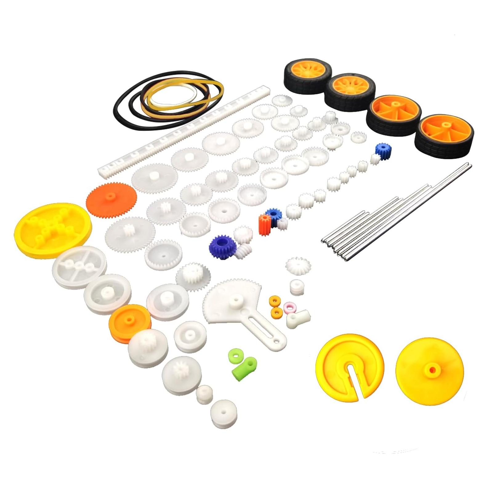 Kit de Engranajes de Plástico EUDAX 82 Piezas para Juguetes