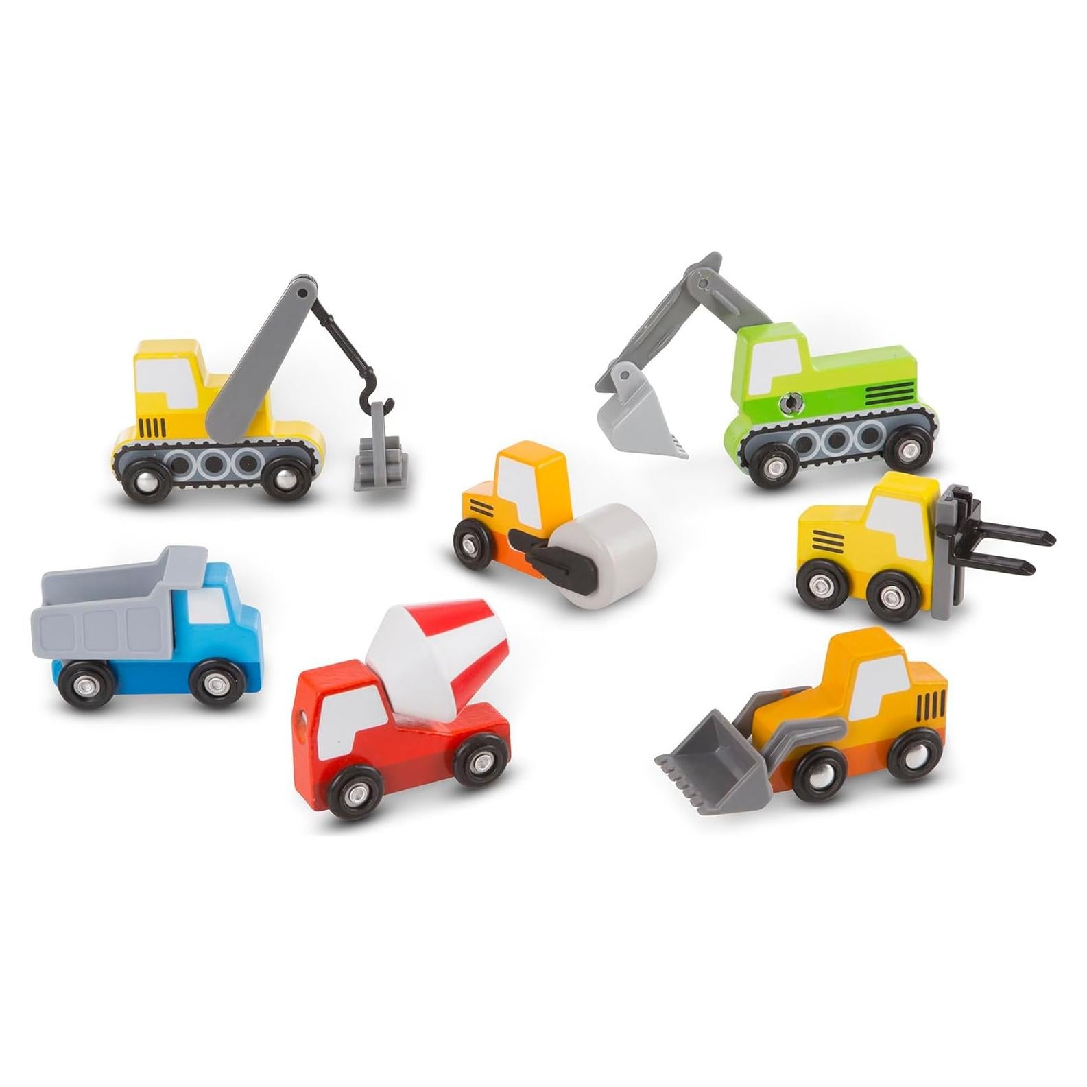 Vehículos de Construcción de Madera Melissa & Doug - 8 Piezas