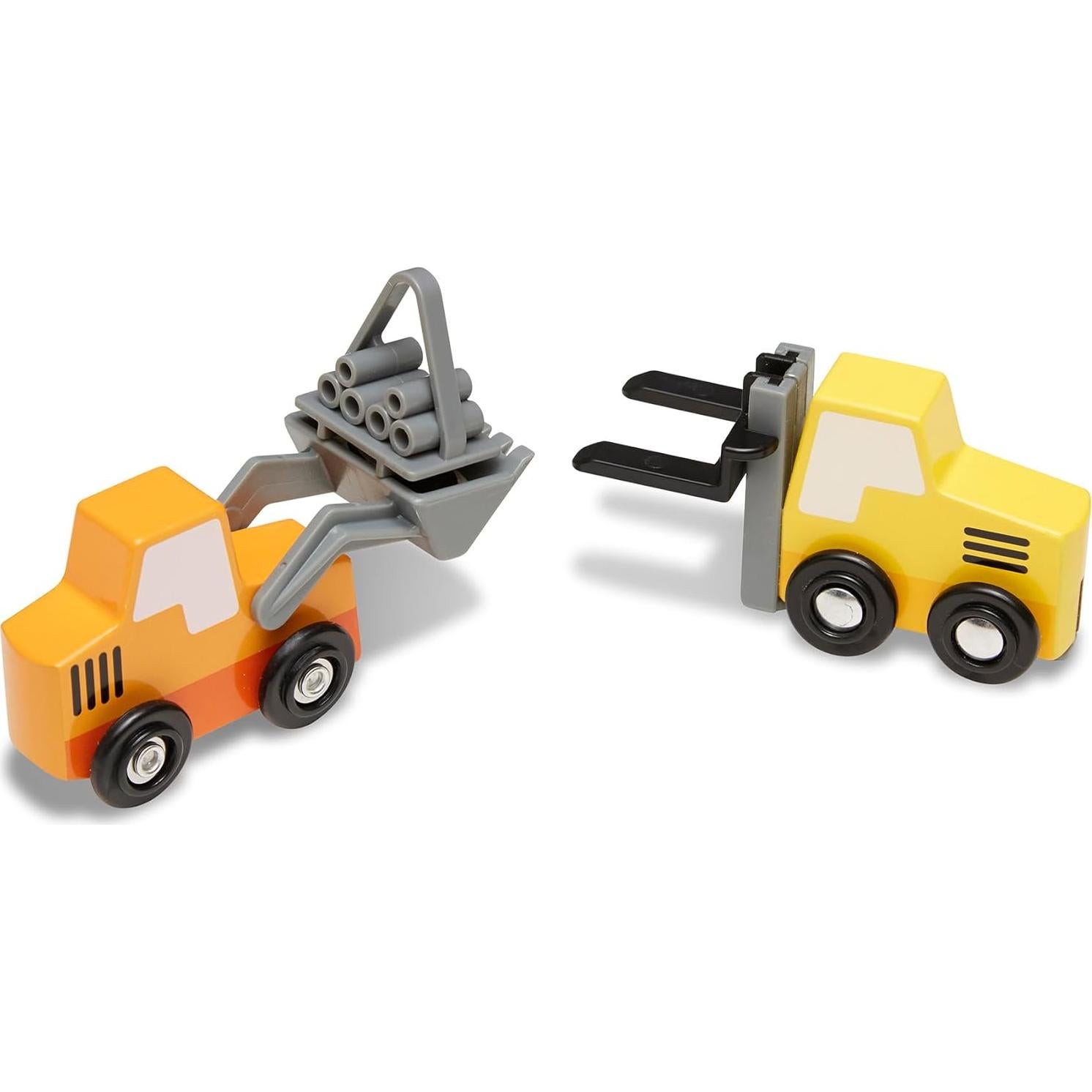 Vehículos de Construcción de Madera Melissa & Doug - 8 Piezas