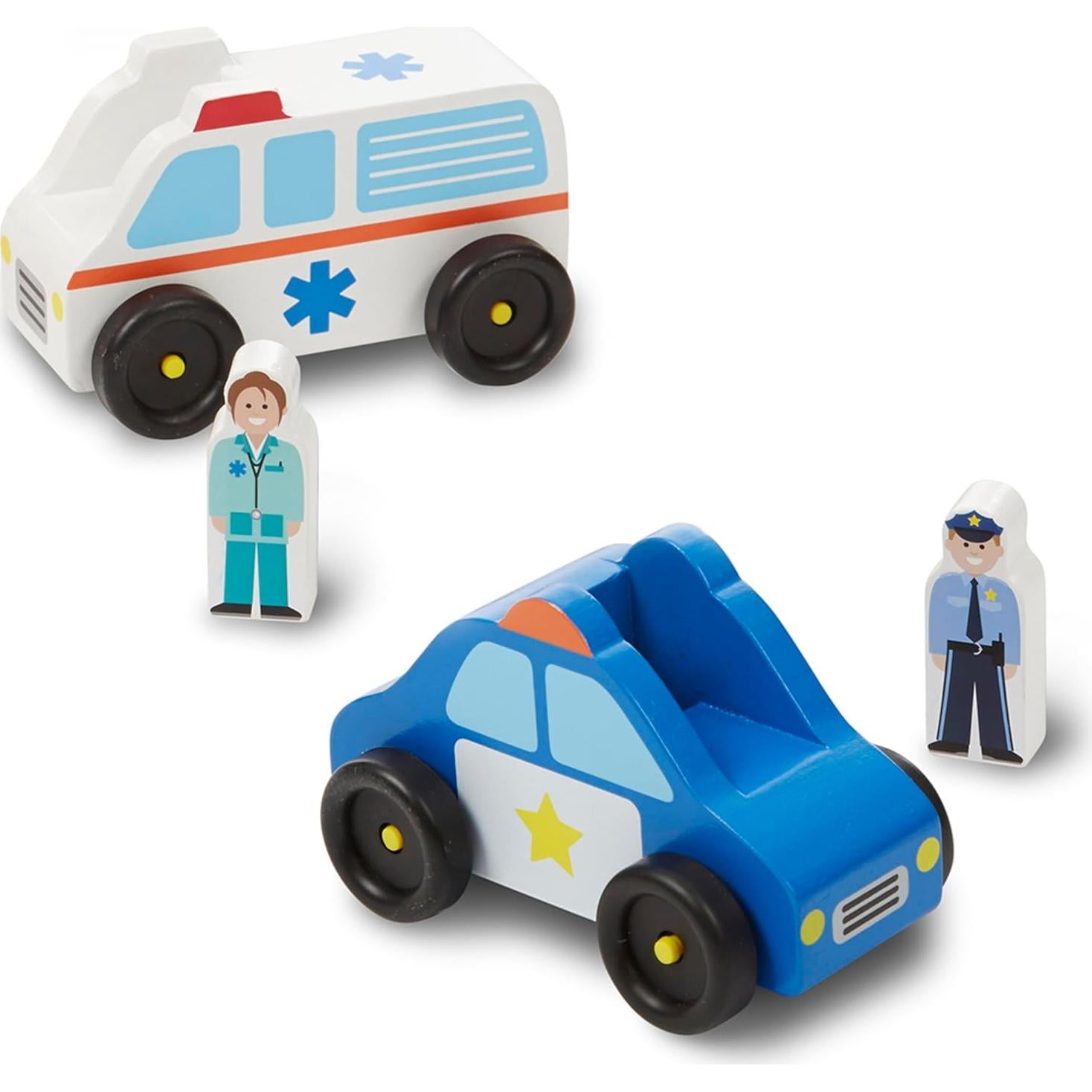Juego de Vehículos de Emergencia de Madera Melissa & Doug