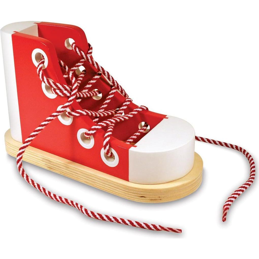 Zapato de Enhebrar de Madera Melissa & Doug con Mini-Pad Gratis