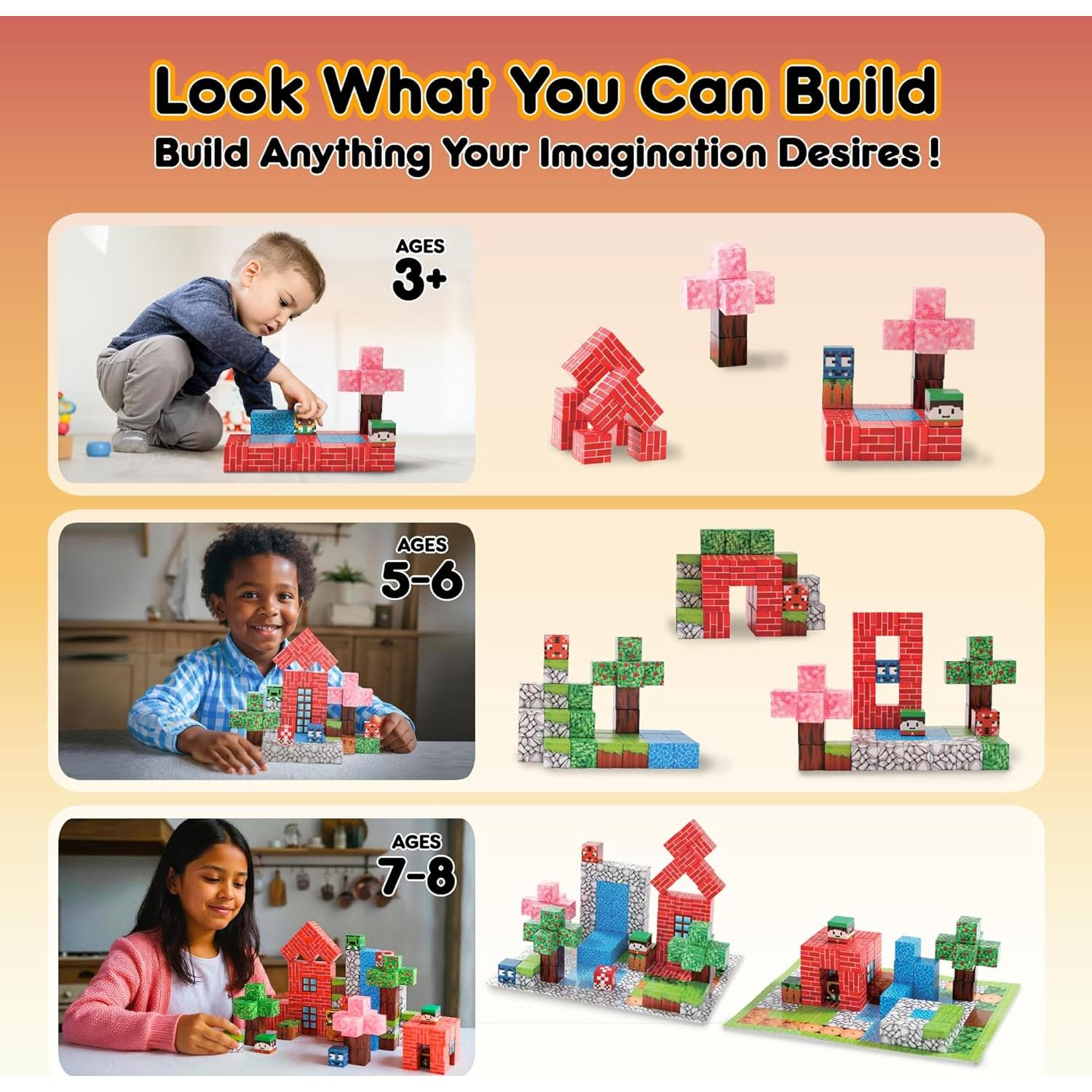 100 Pcs Bloques Magnéticos SproutLabs para Niños 3-10 Años