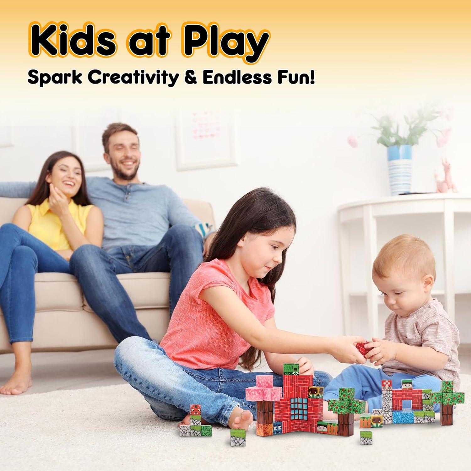 100 Pcs Bloques Magnéticos SproutLabs para Niños 3-10 Años