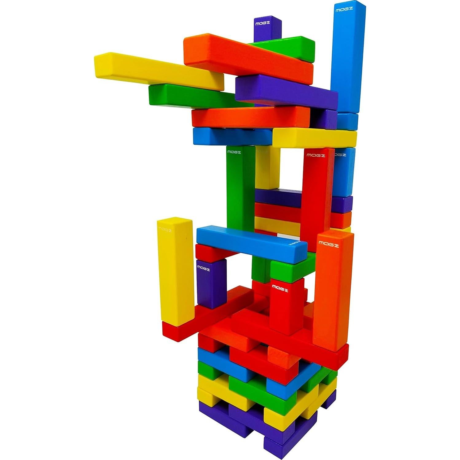 Juego de Construcción Magnético Magz 60 Piezas Madera