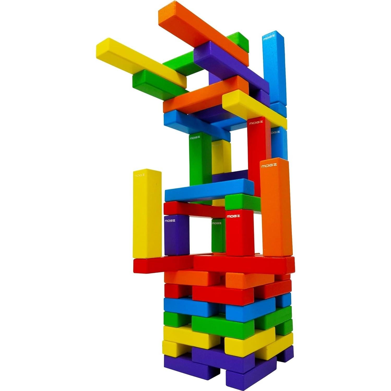 Juego de Construcción Magnético Magz 60 Piezas Madera