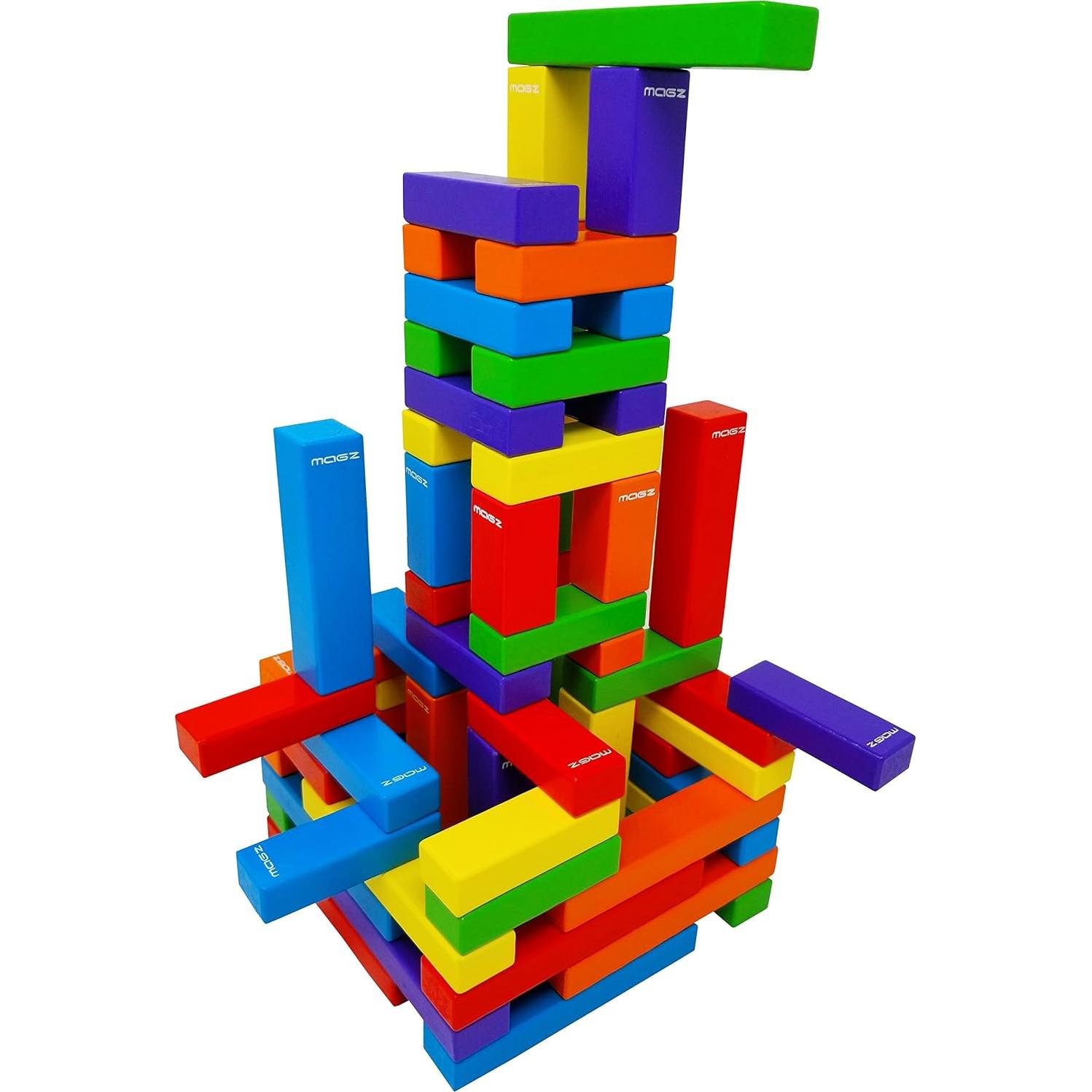 Juego de Construcción Magnético Magz 60 Piezas Madera