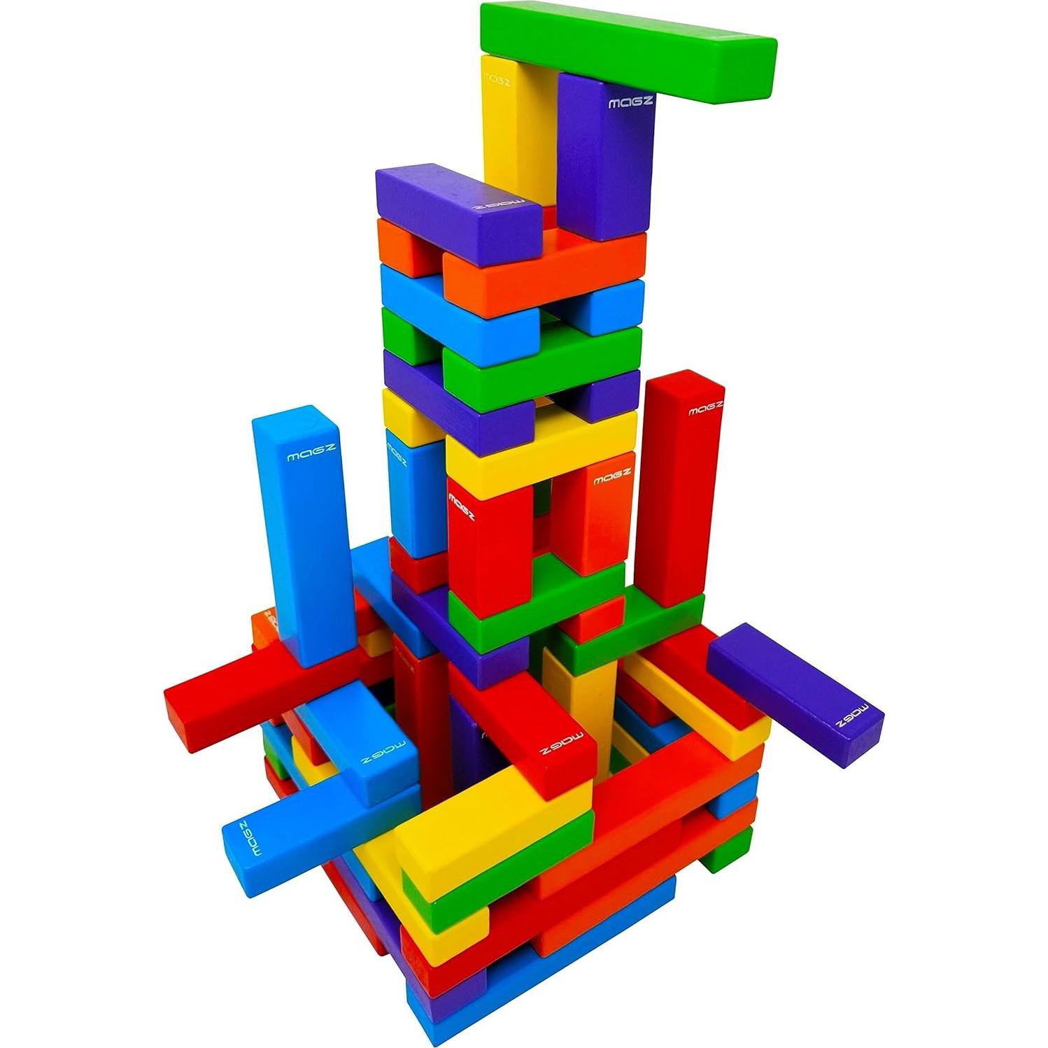 Juego de Construcción Magnético Magz 60 Piezas Madera