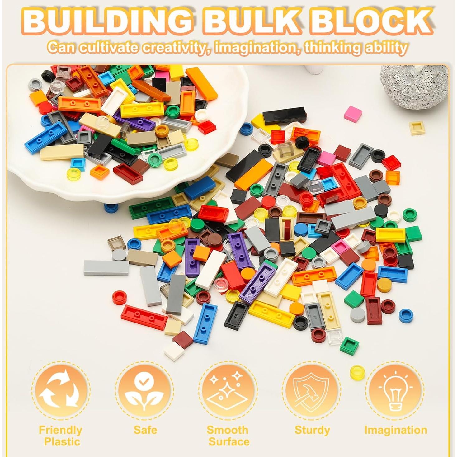 Bloques Planos Amarillo Brillante PATIKIL 455 Pcs 1x1