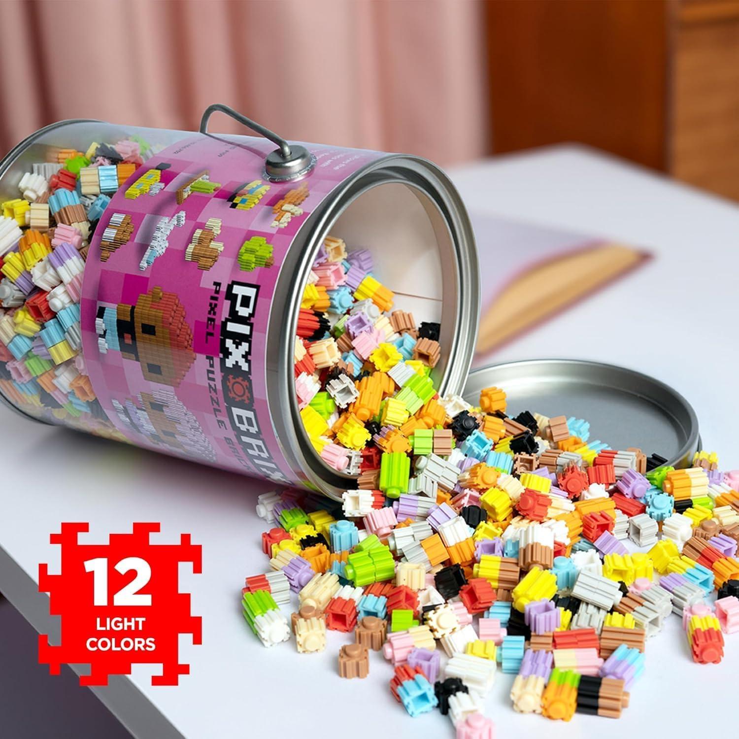 Kit de rompecabezas Pix Brix 1,500 piezas - Paleta clara - Juguete STEM